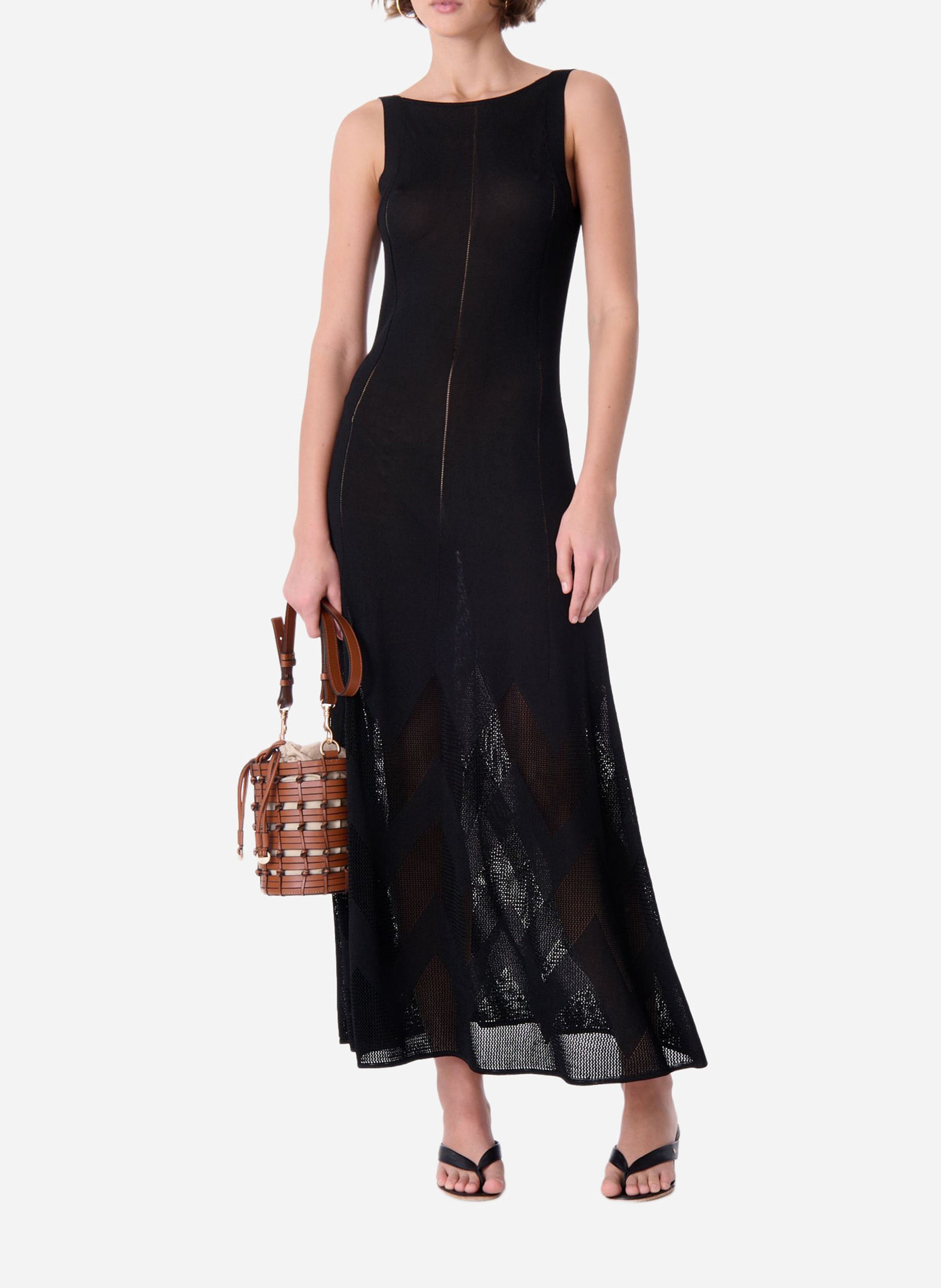 Robe longue en coton VANESSA BRUNO Noir