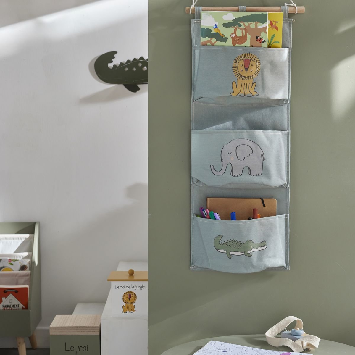 Fabric wall organizer FACTORY Grey