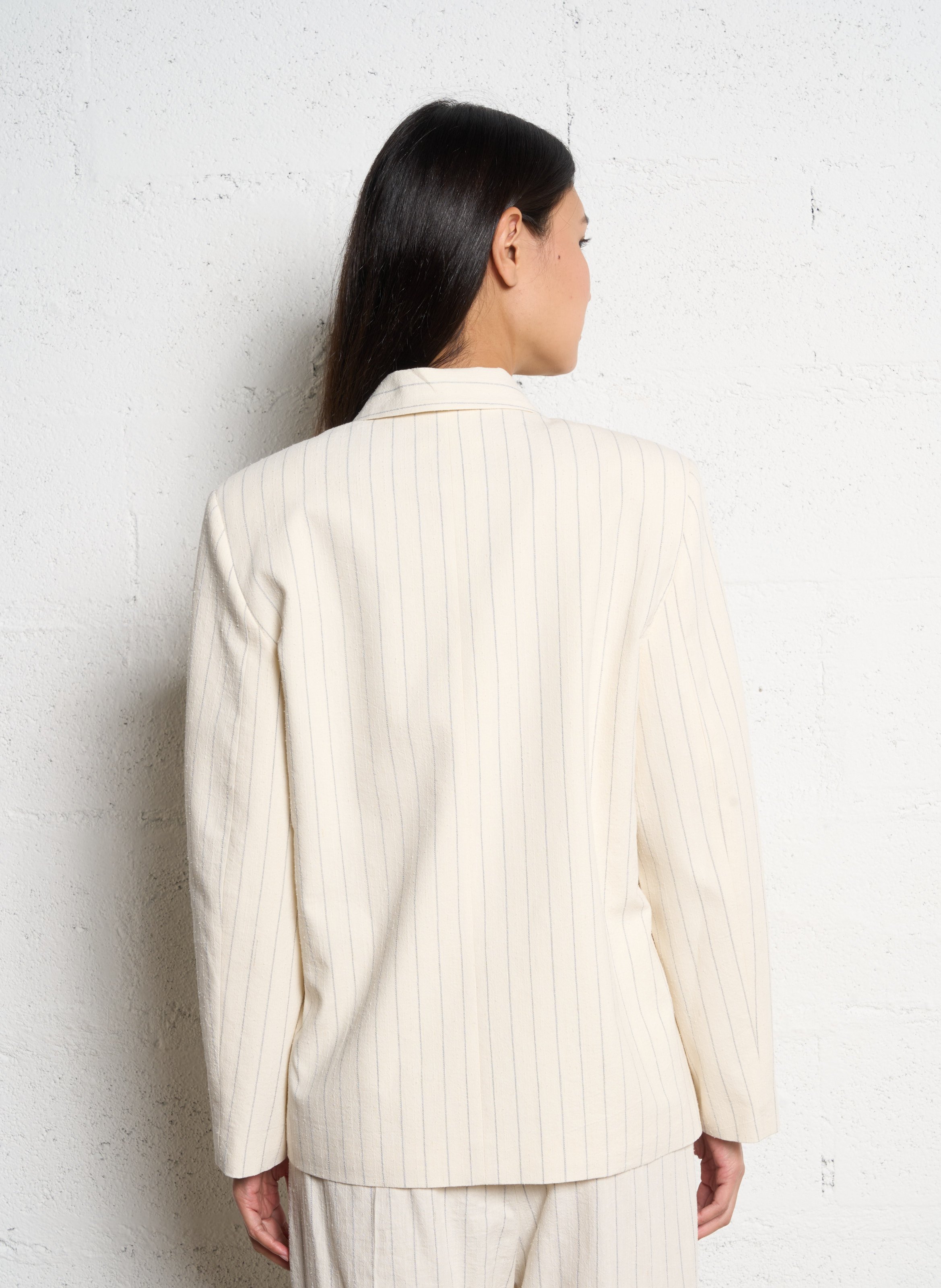 Oversized striped cotton blend blazer MASSCOB Multicolored
