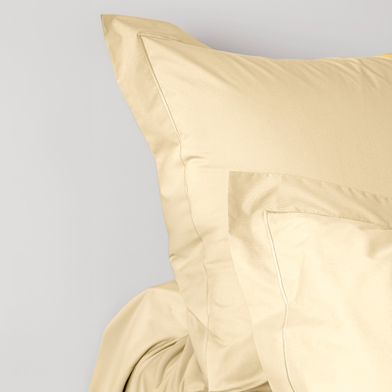 Cotton percale pillow case COTON PUR Beige
