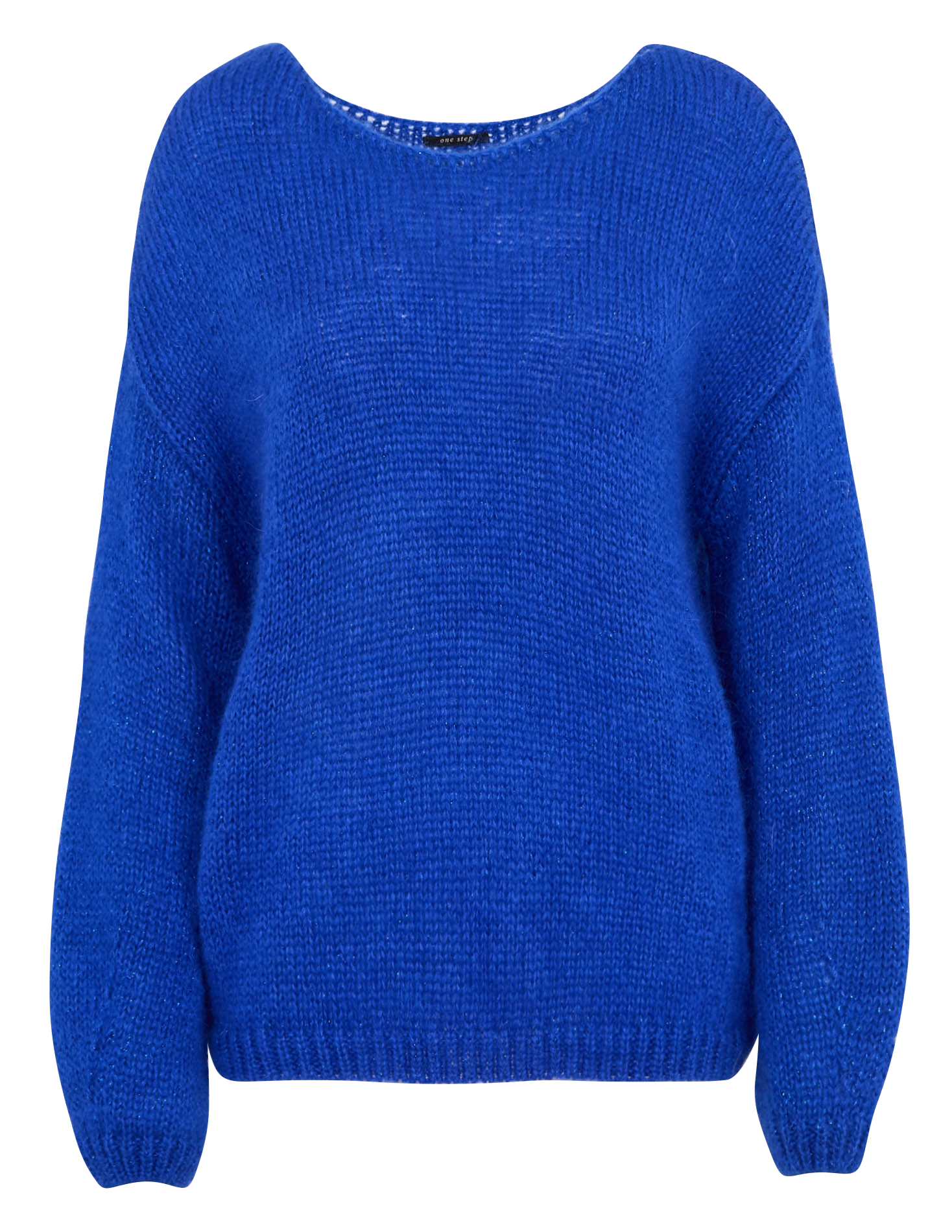 Oversized trui met boothals  ONE STEP Blauw