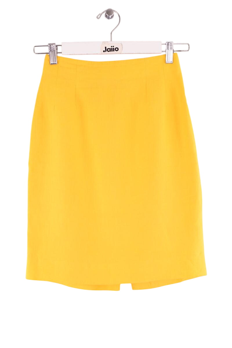 Linen mini-skirt KENZO - SECONDE MAIN Yellow