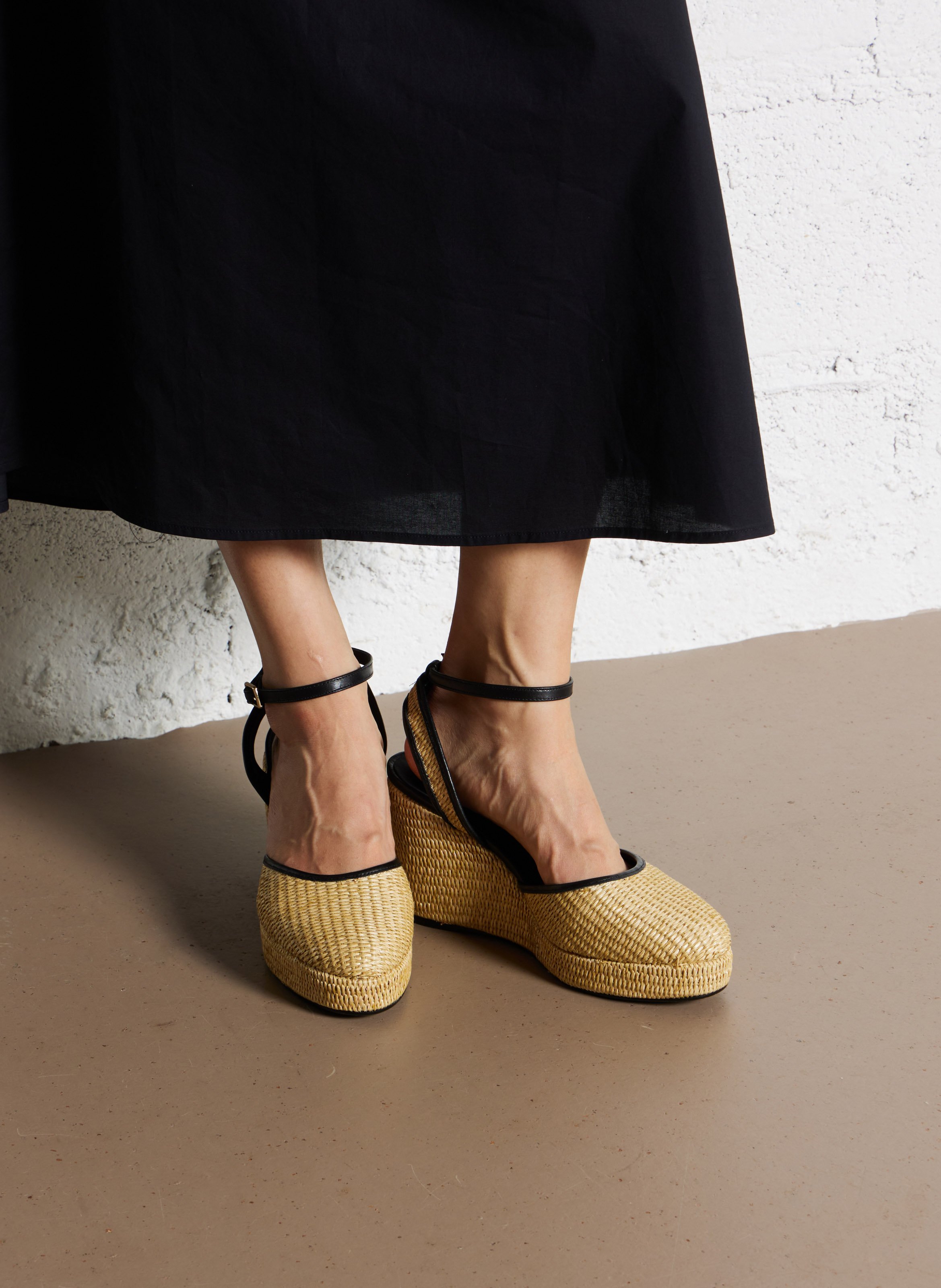 Sandales à talons compensés CASTANER Noir