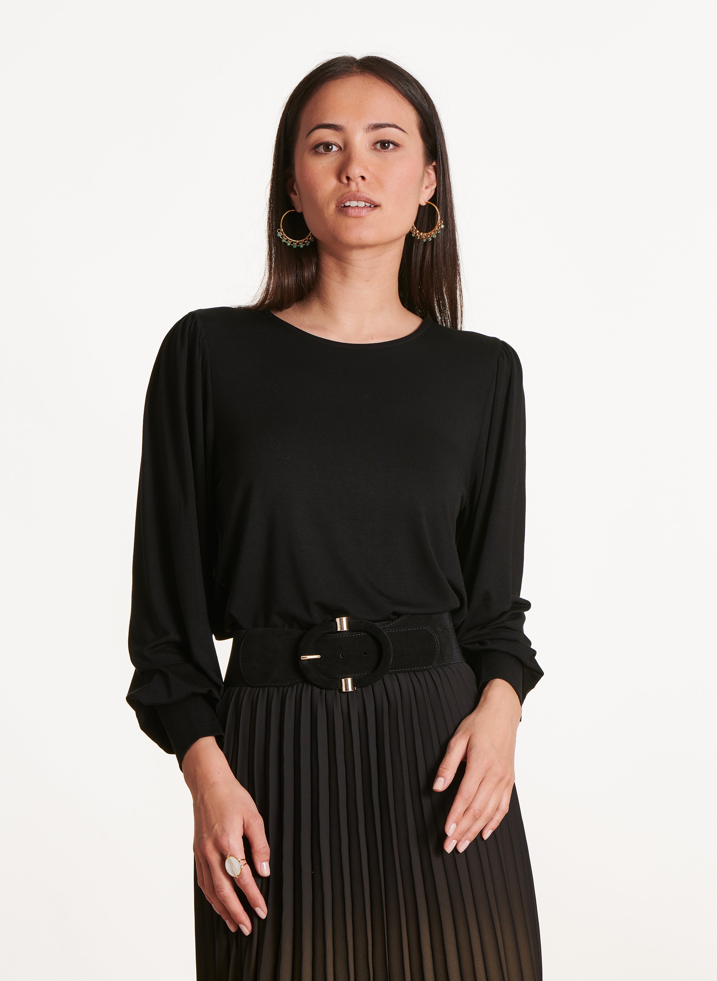 Bead-embroidered dress LA FEE MARABOUTEE Black