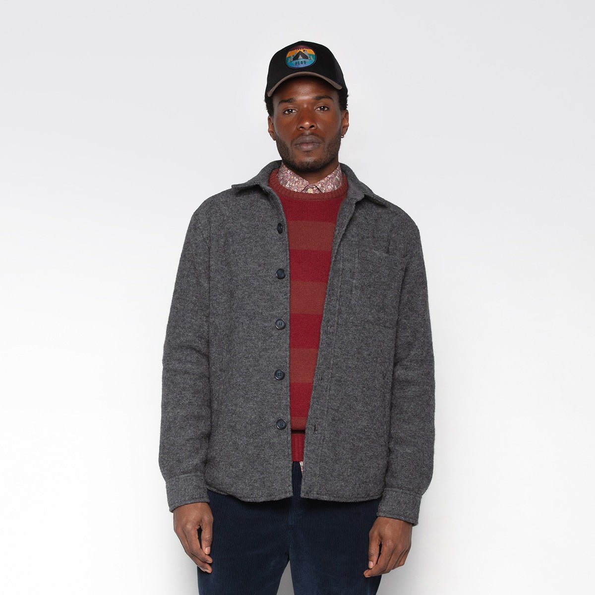 Voile and crochet dress SERGE BLANCO Grey