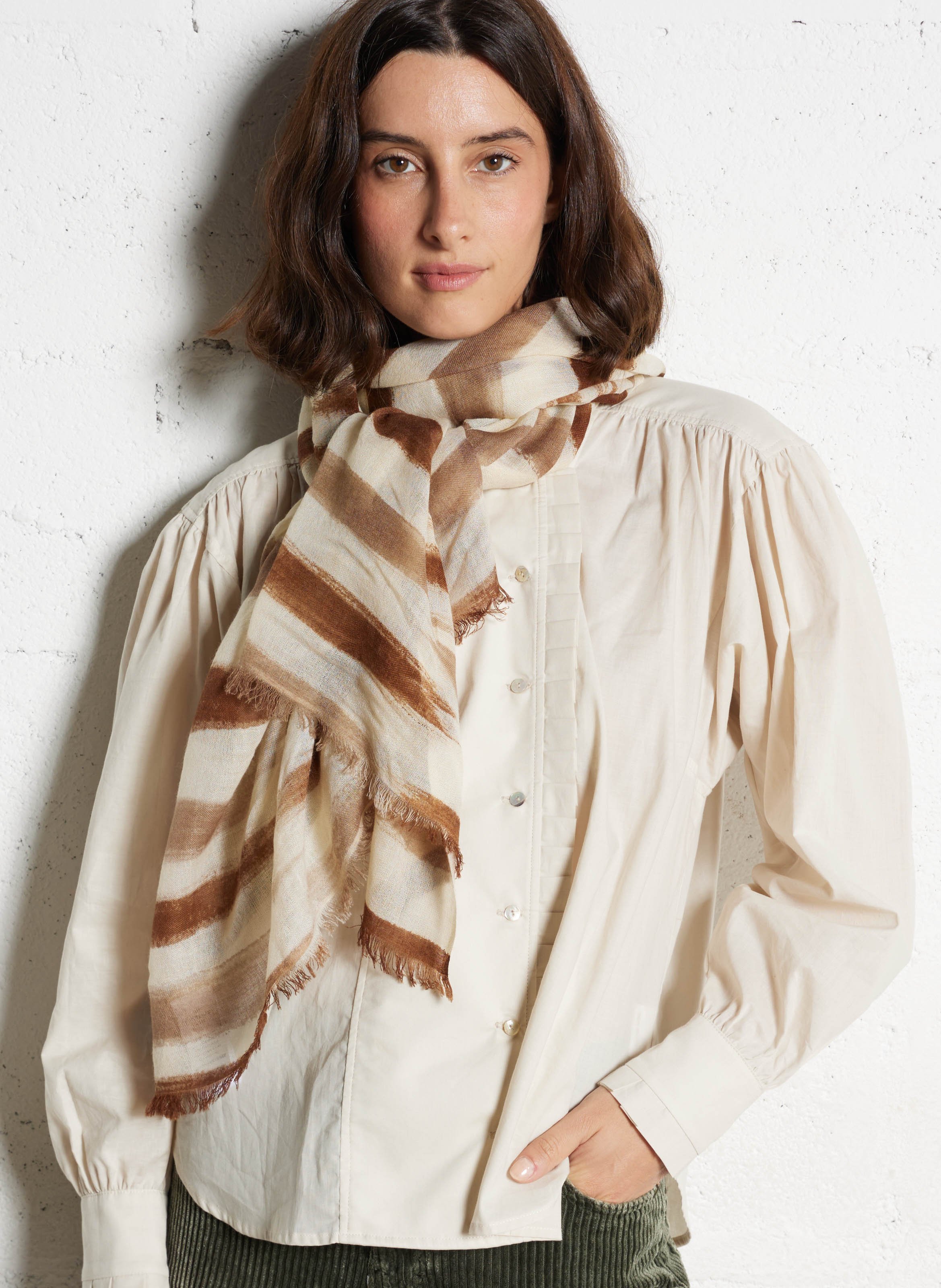 Wool stole AU PRINTEMPS PARIS Beige