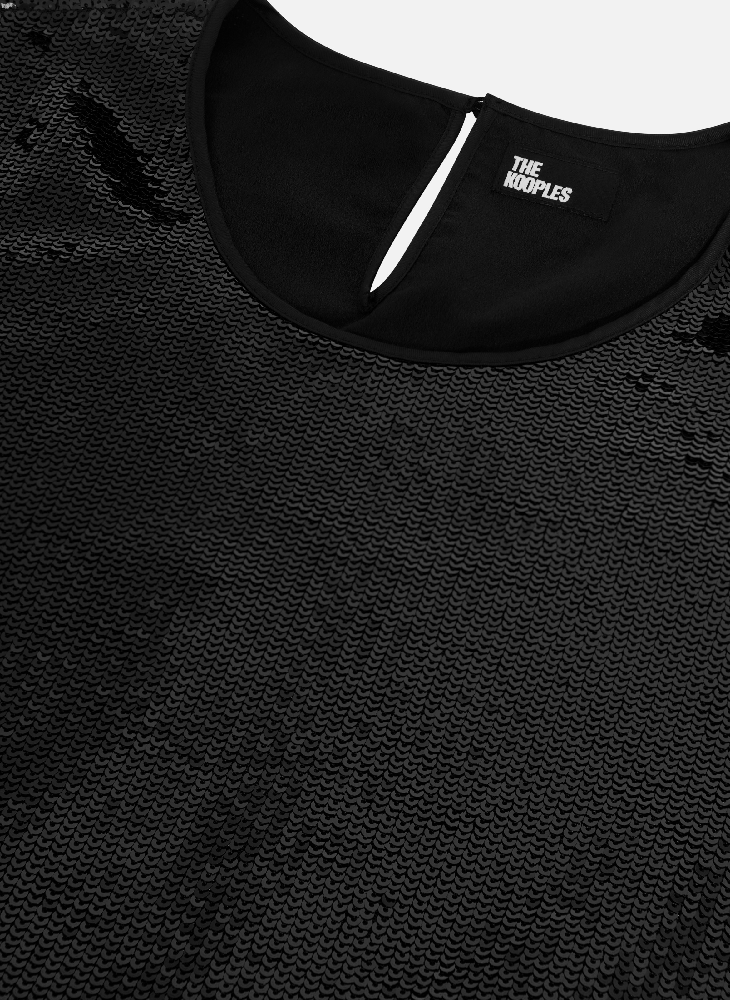 Sequinned top THE KOOPLES Black