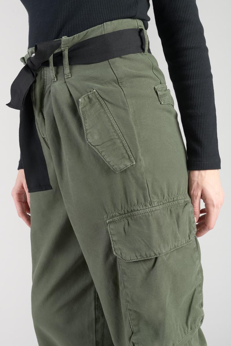 Pantalon loose, large Vert