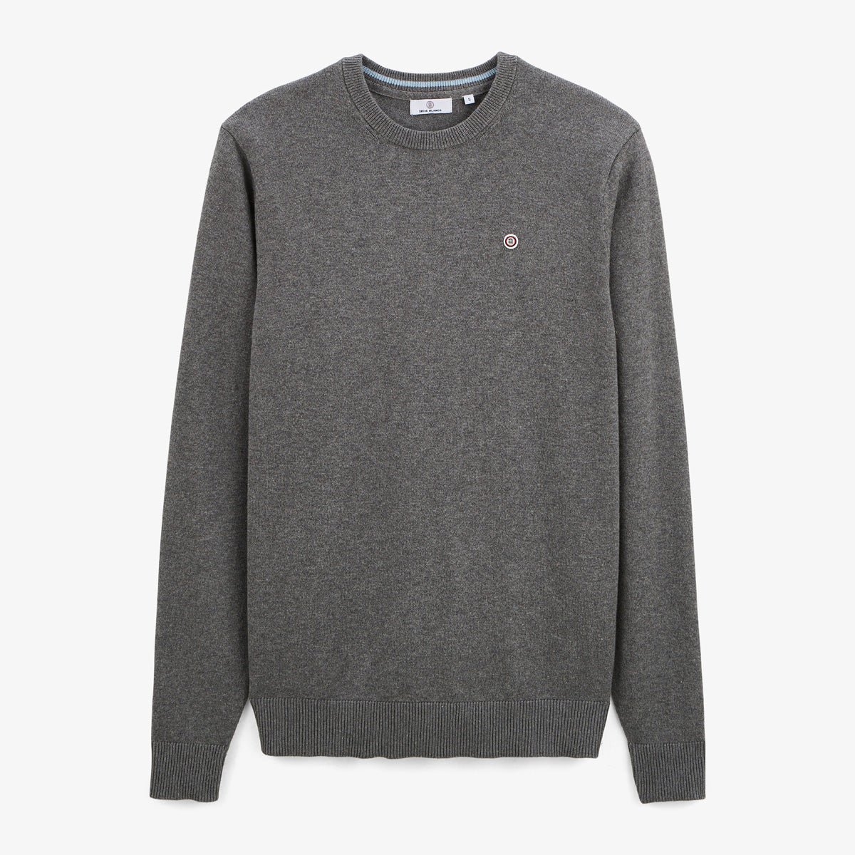 Sweater with plain round neckline SERGE BLANCO Grey