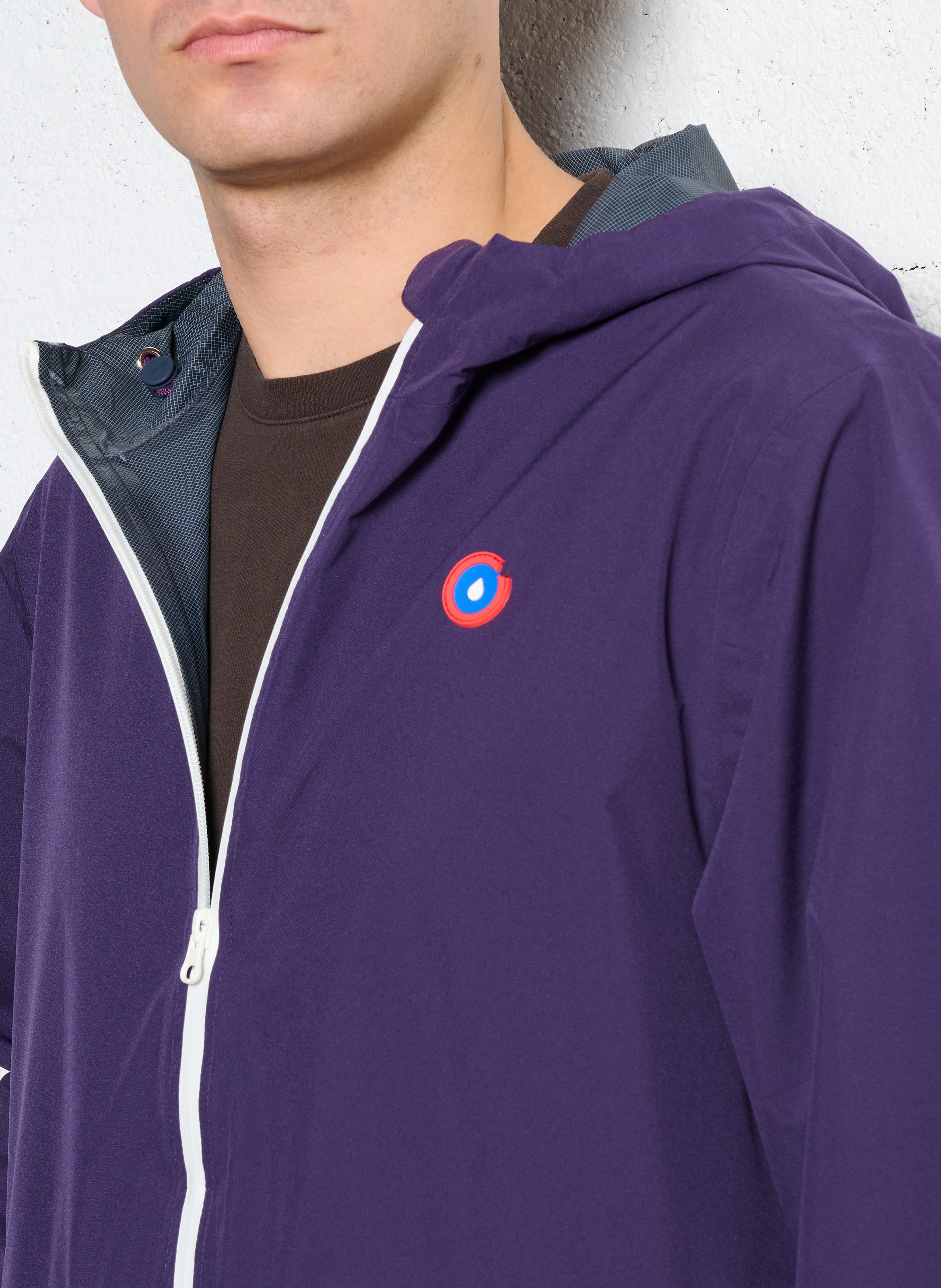 Imperméable long à capuche convertible FLOTTE Violet