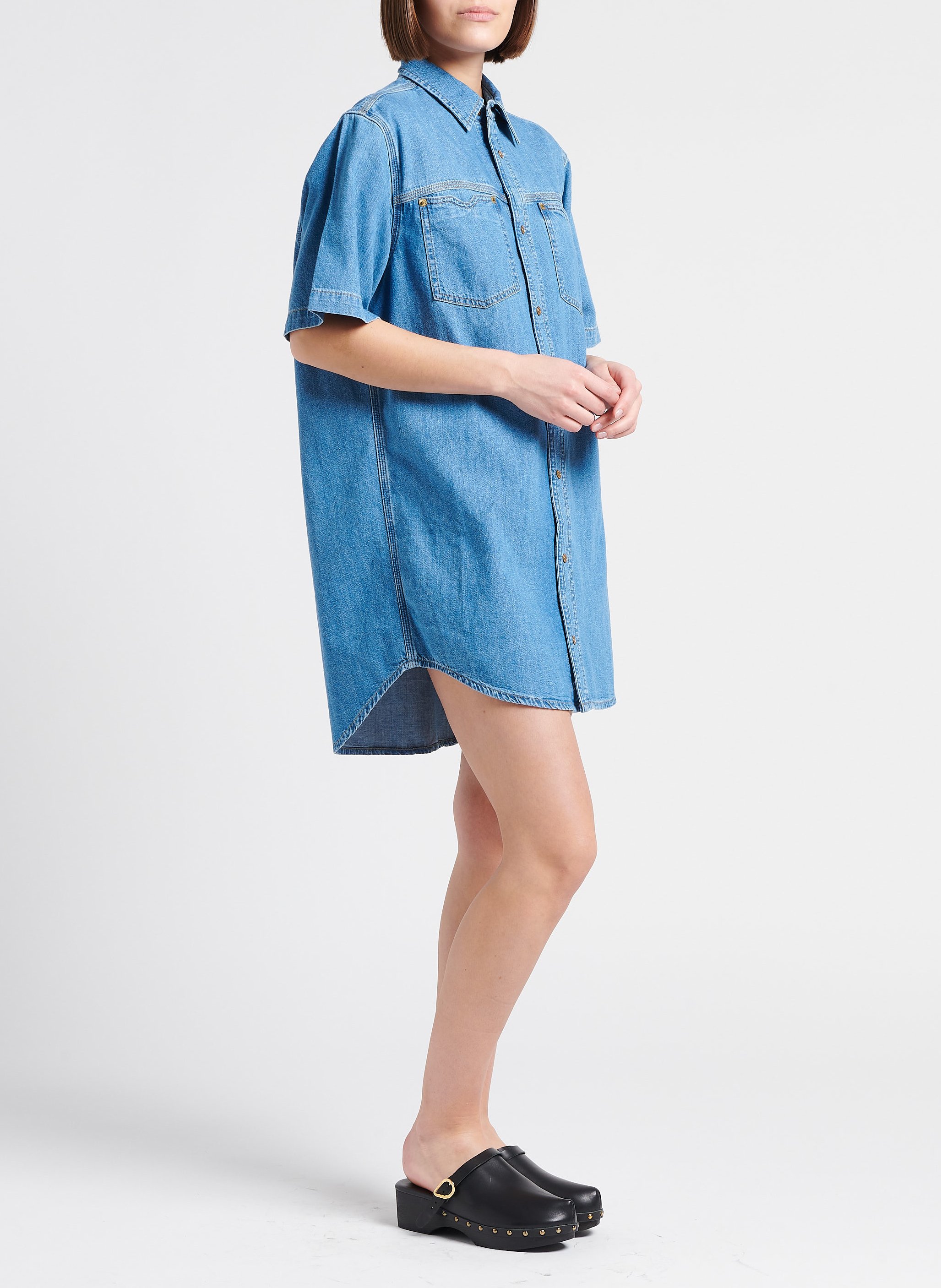 Sabots compensés en cuir ANCIENT GREEK SANDALS Noir