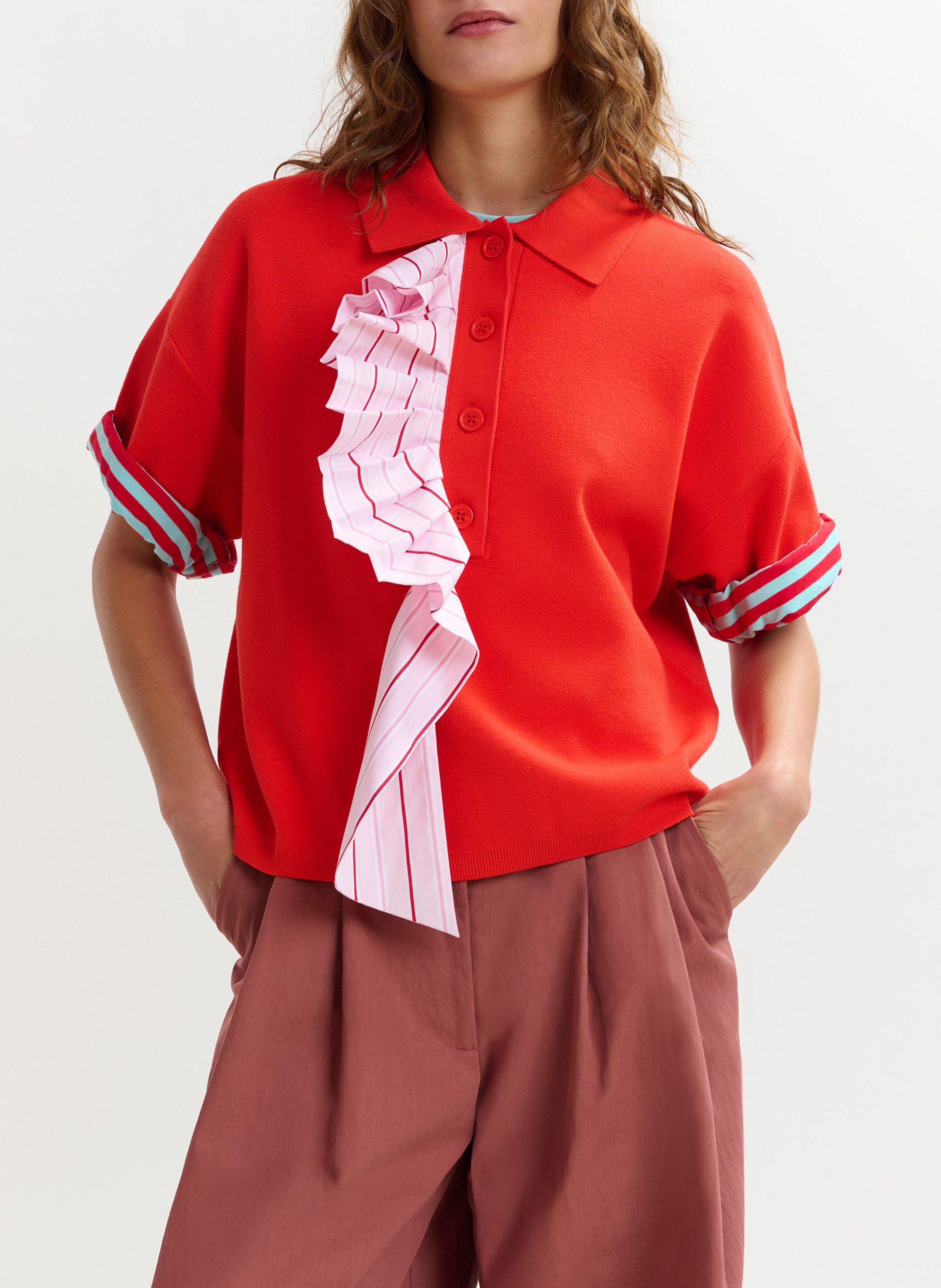 Short-sleeved polo shirt ESSENTIEL ANTWERP Orange