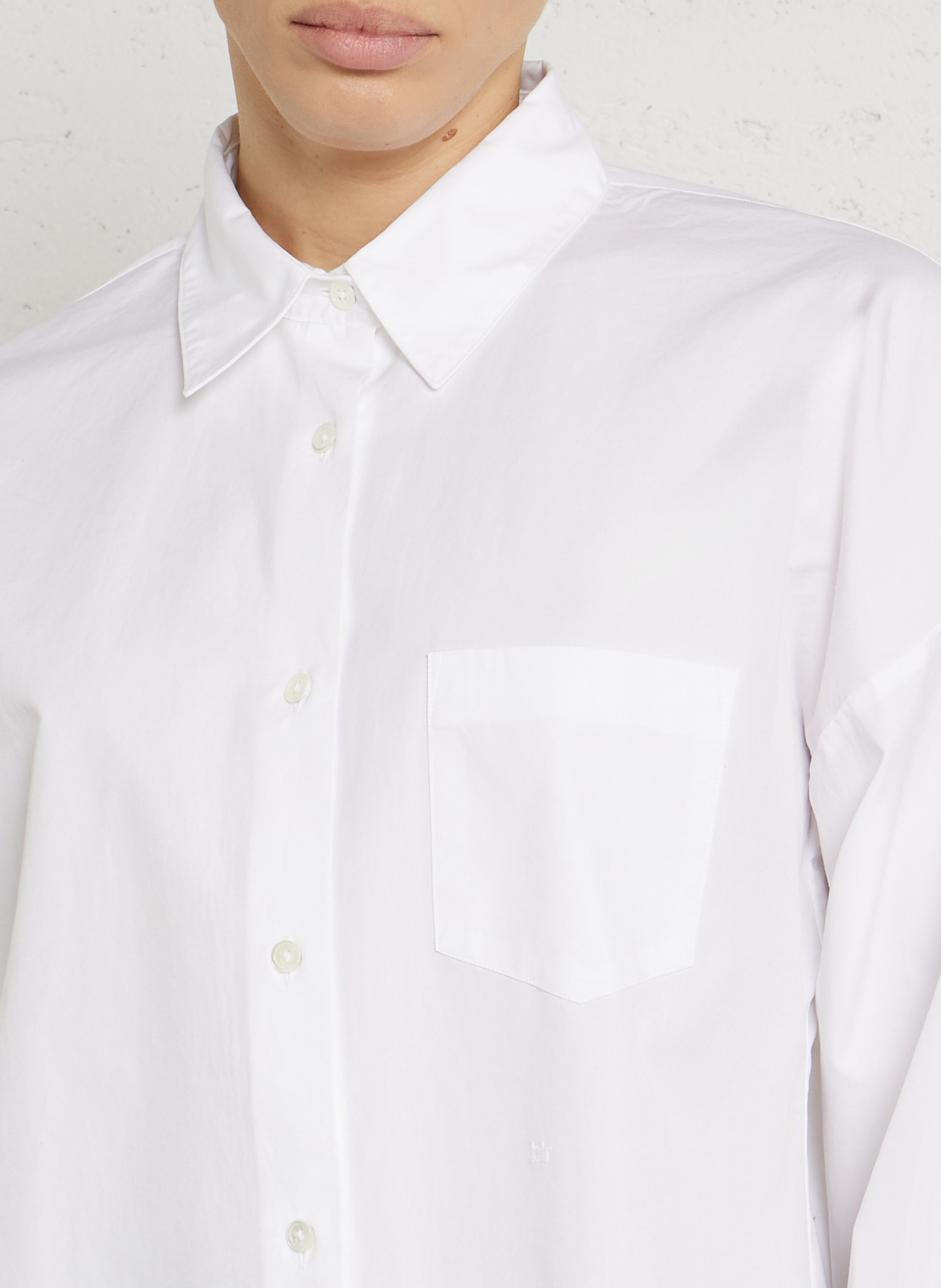 Katoenen oversized blouse BELLEROSE Wit