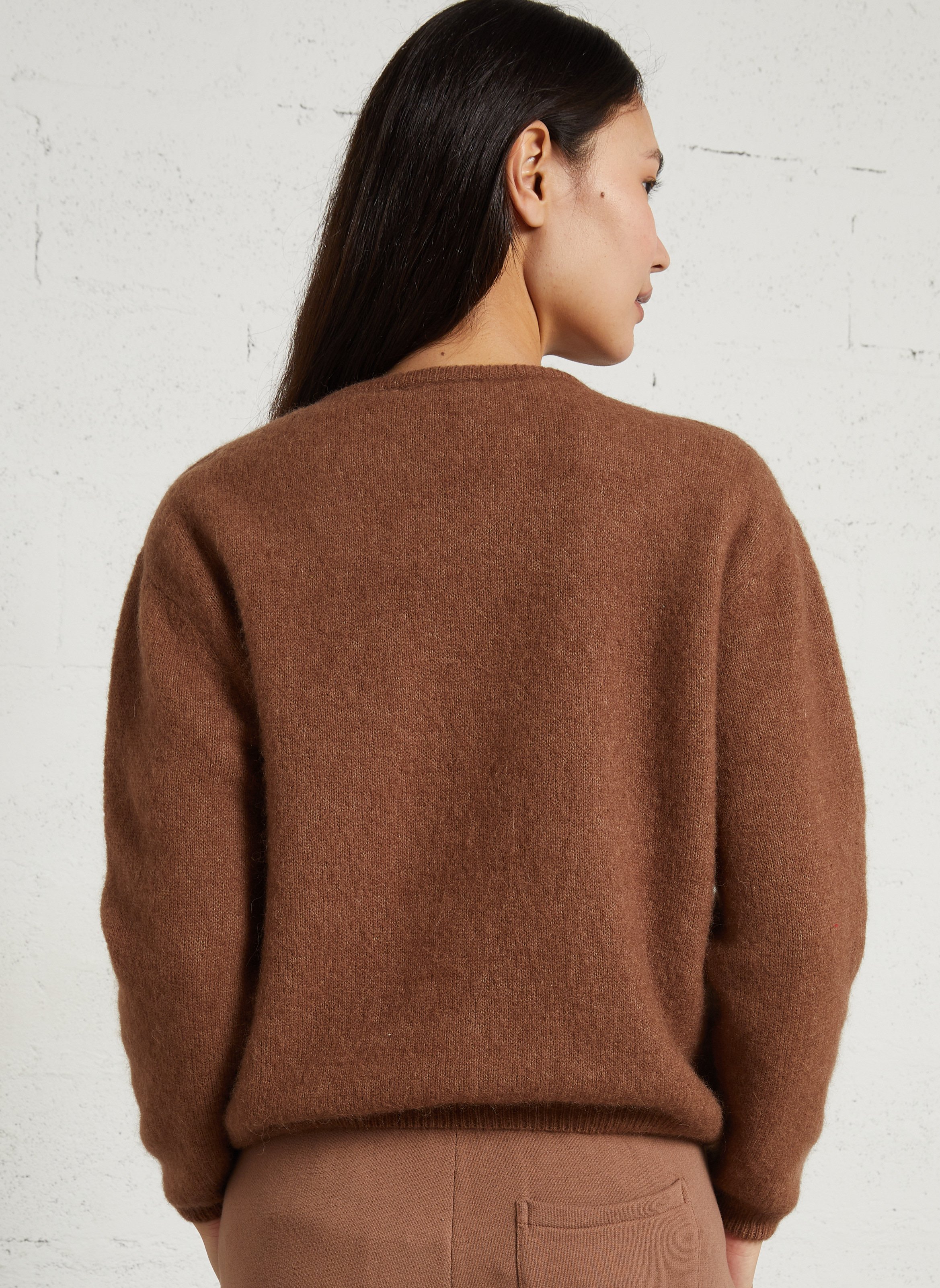 Ruimvallend vest met ronde hals - wolblend AMERICAN VINTAGE Bruin