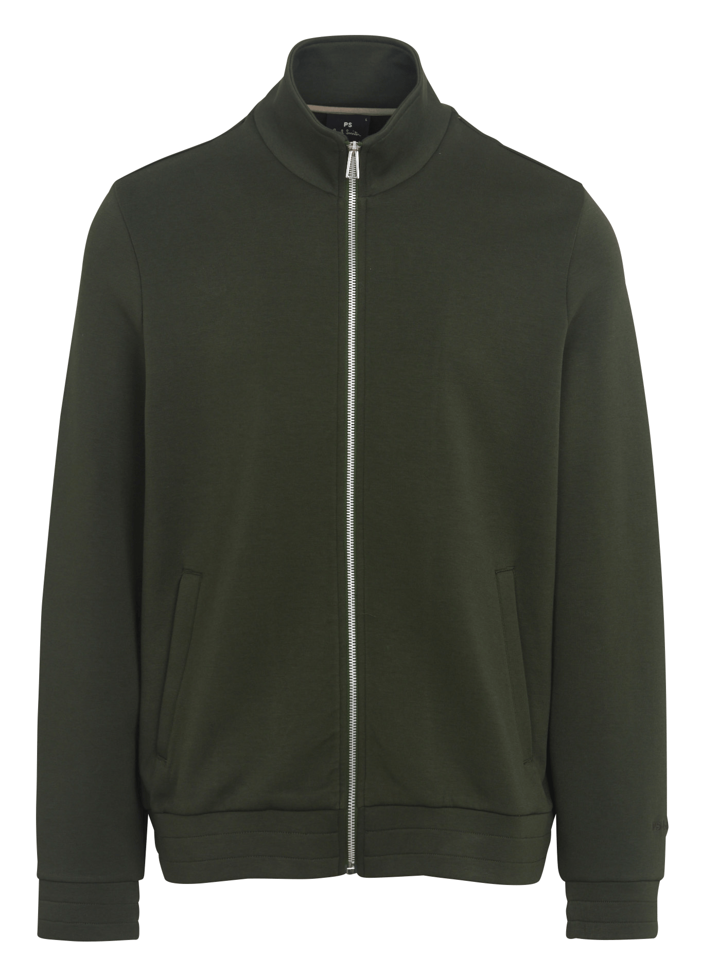 High-neck zip-up vest in a plain color PAUL SMITH Green