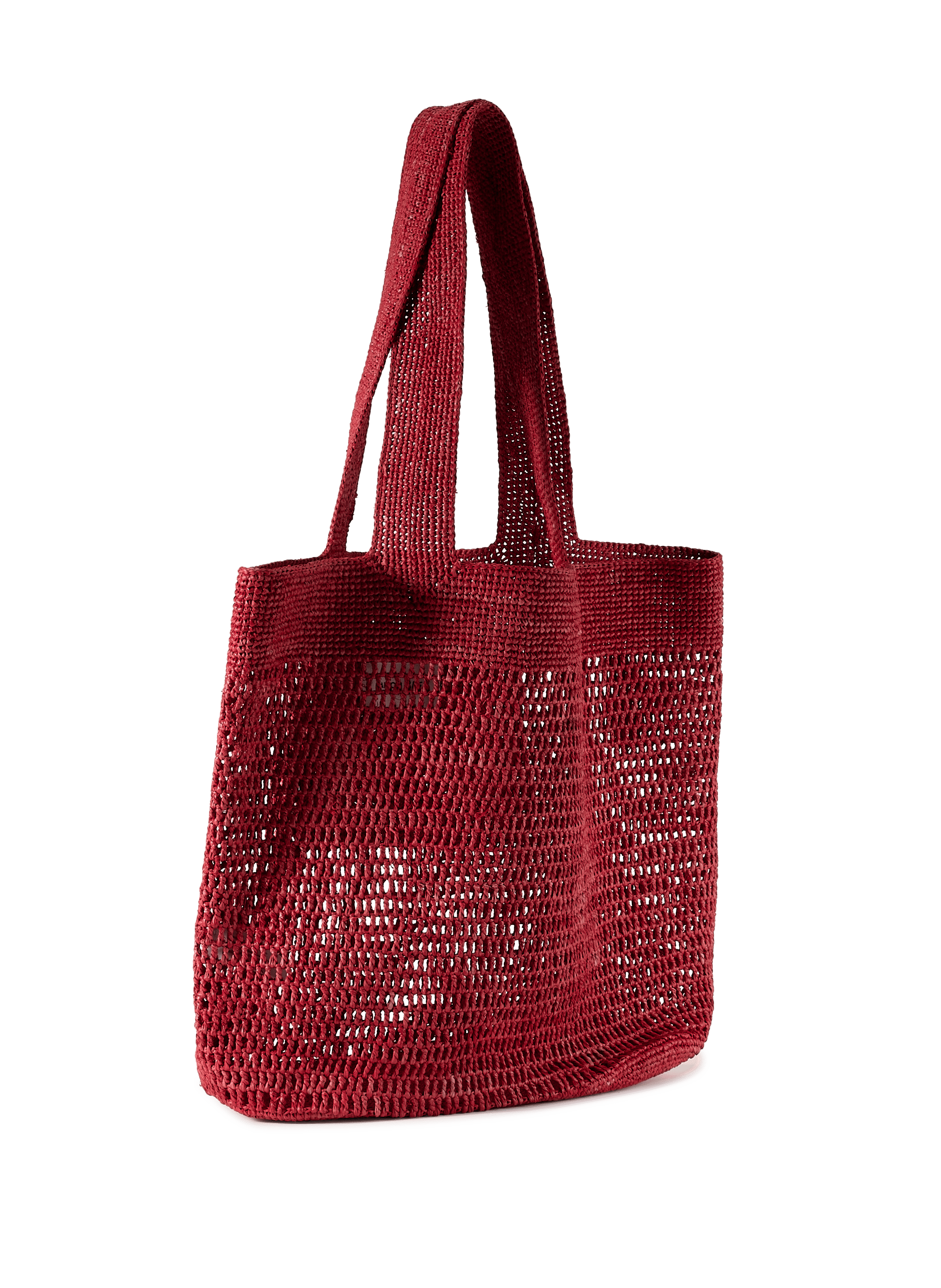 Handtasche aus Stroh SAISON 1865 Rot