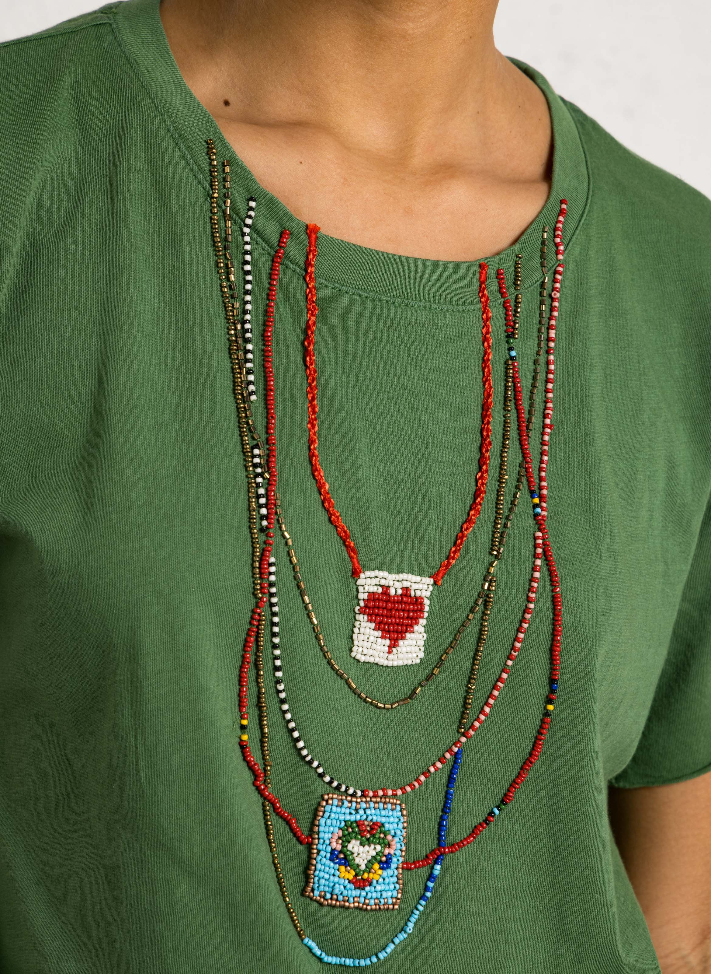 Round-neck organic cotton T-shirt LEON & HARPER Green