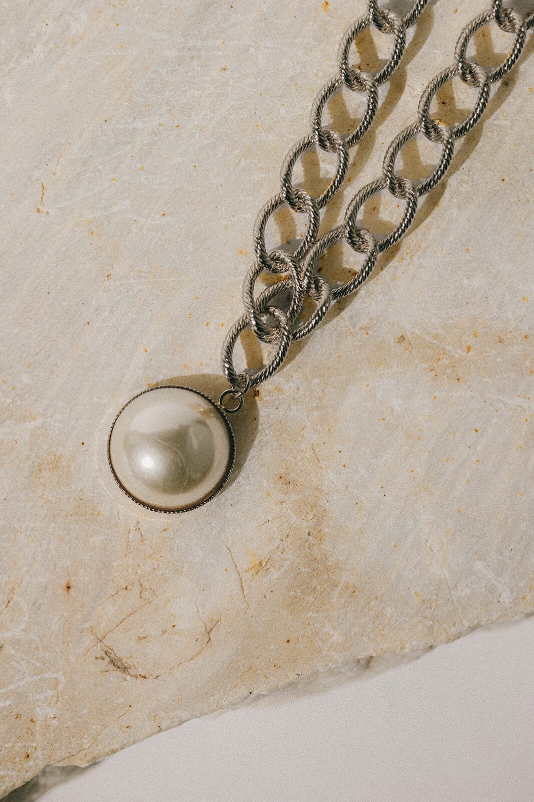Long gold-plated pearl necklace MONSIEUR SIMONE Silver