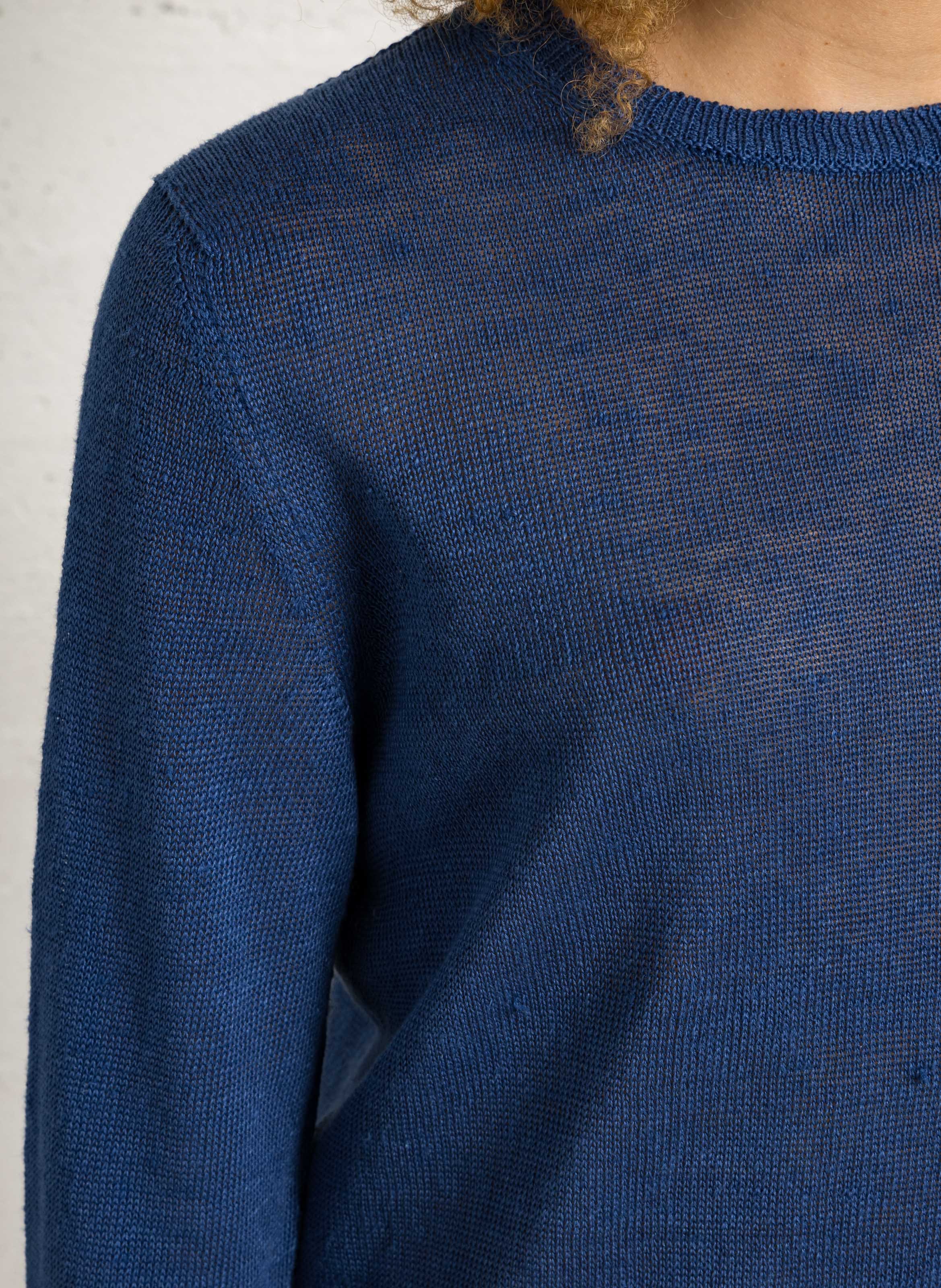 Linnen trui met ronde hals MAX MARA WEEK END Blauw