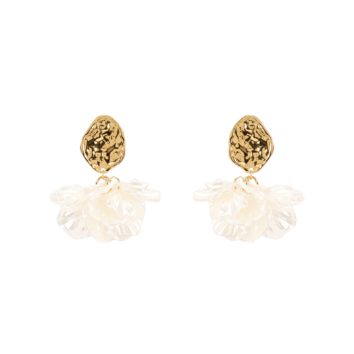 Blumen-Ohrringe AU PRINTEMPS PARIS Weiss