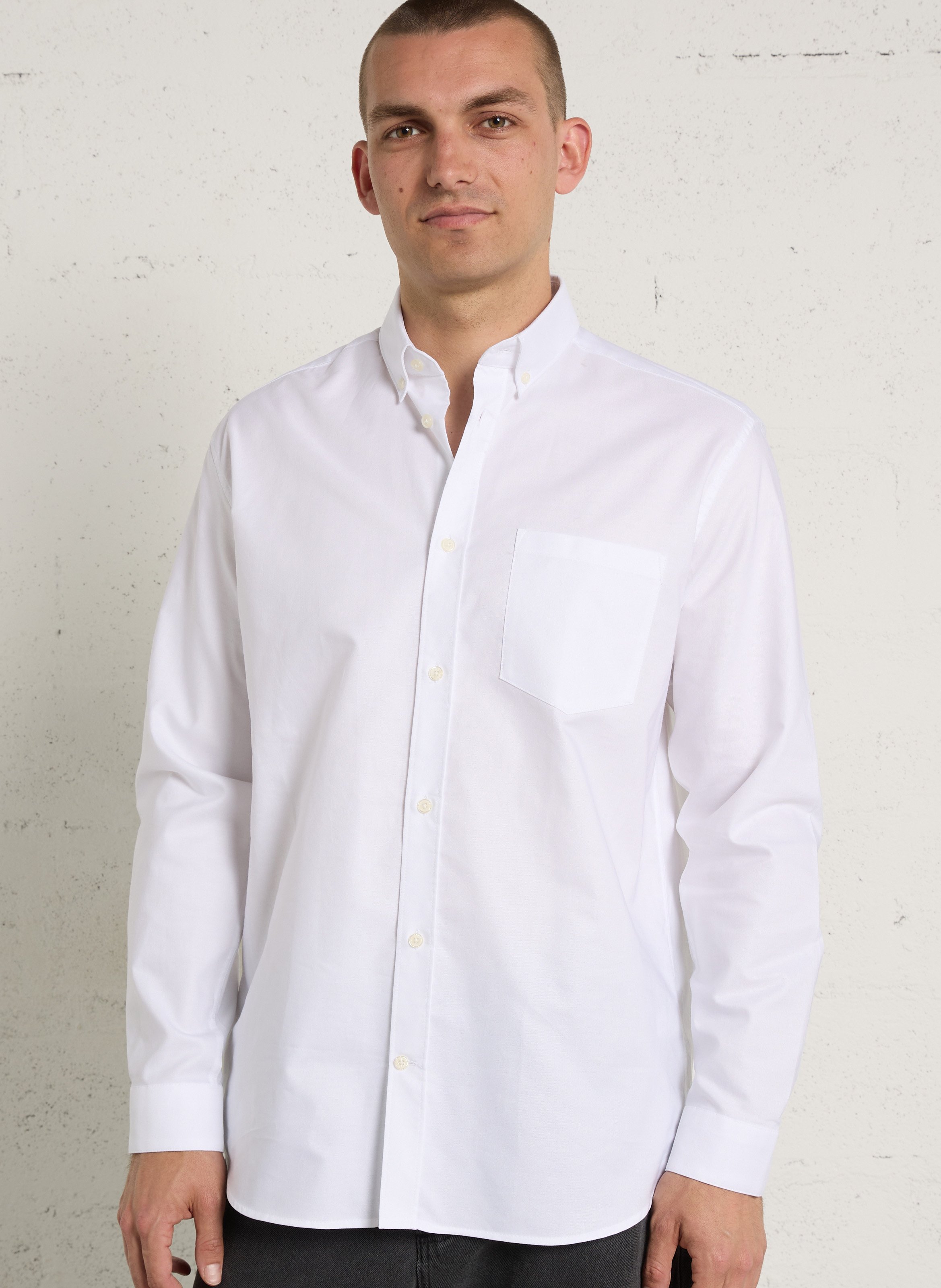 Chemise droite en coton AU PRINTEMPS PARIS