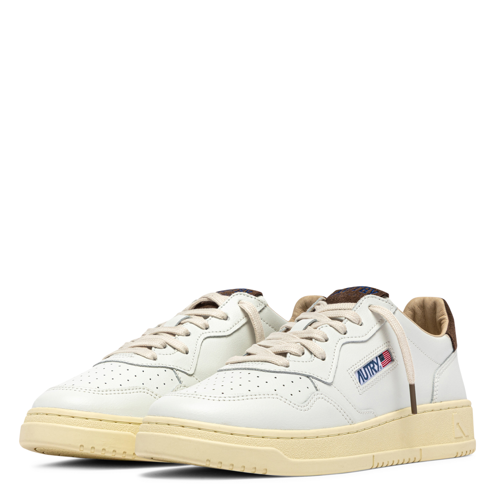 Niedrige Sneaker aus Leder-Mix | Braun AUTRY Herren