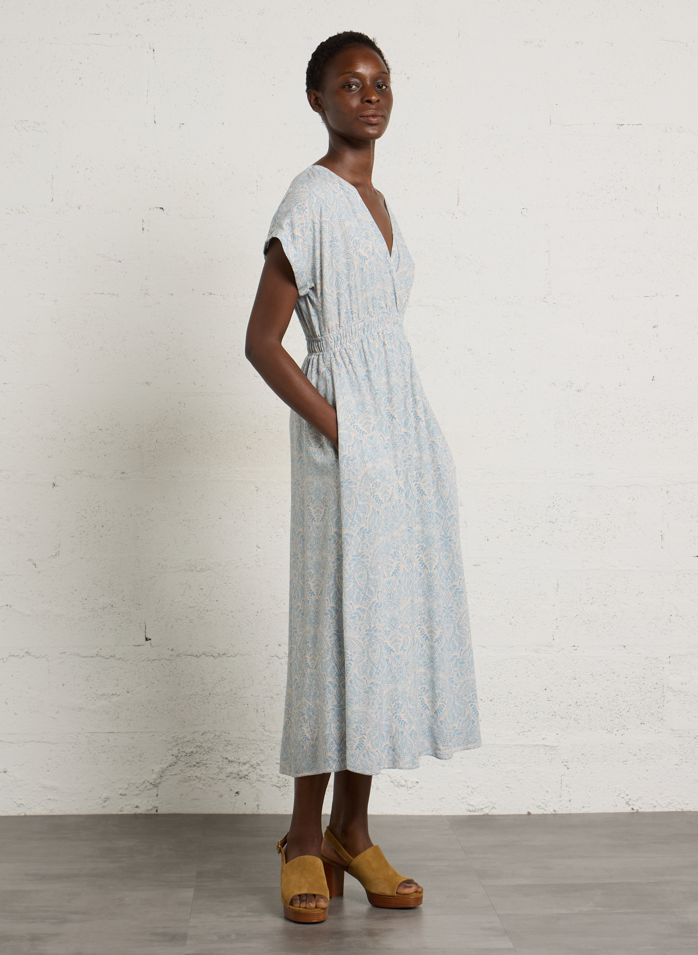 Robe courte imprimée MAISON 123 Bleu