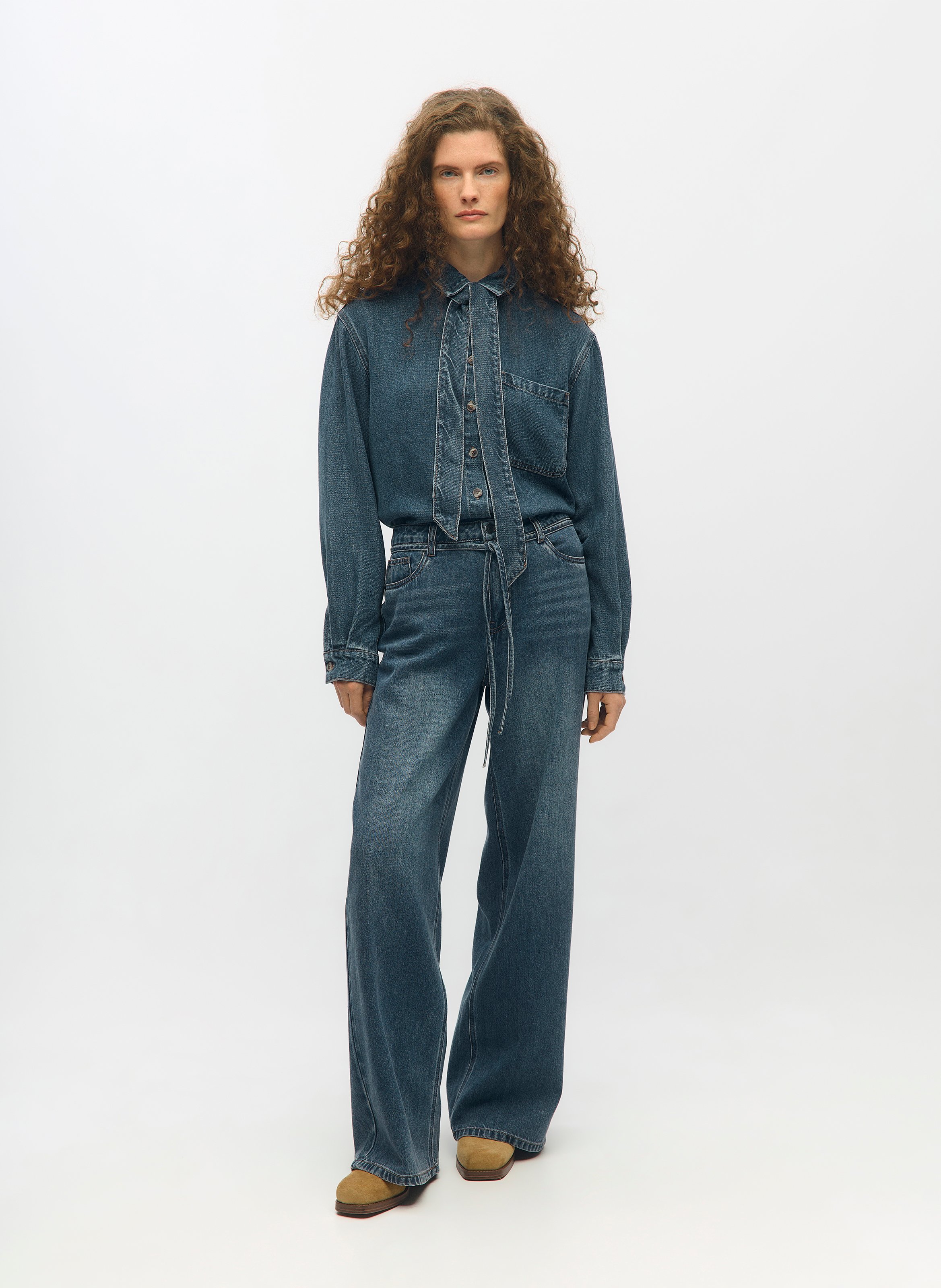 Wide-leg jeans OBJECT Blue