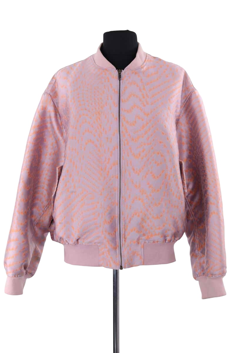 Regular-fit organic cotton jacket with sherpa collar MODETROTTER - Seconde Main Pink