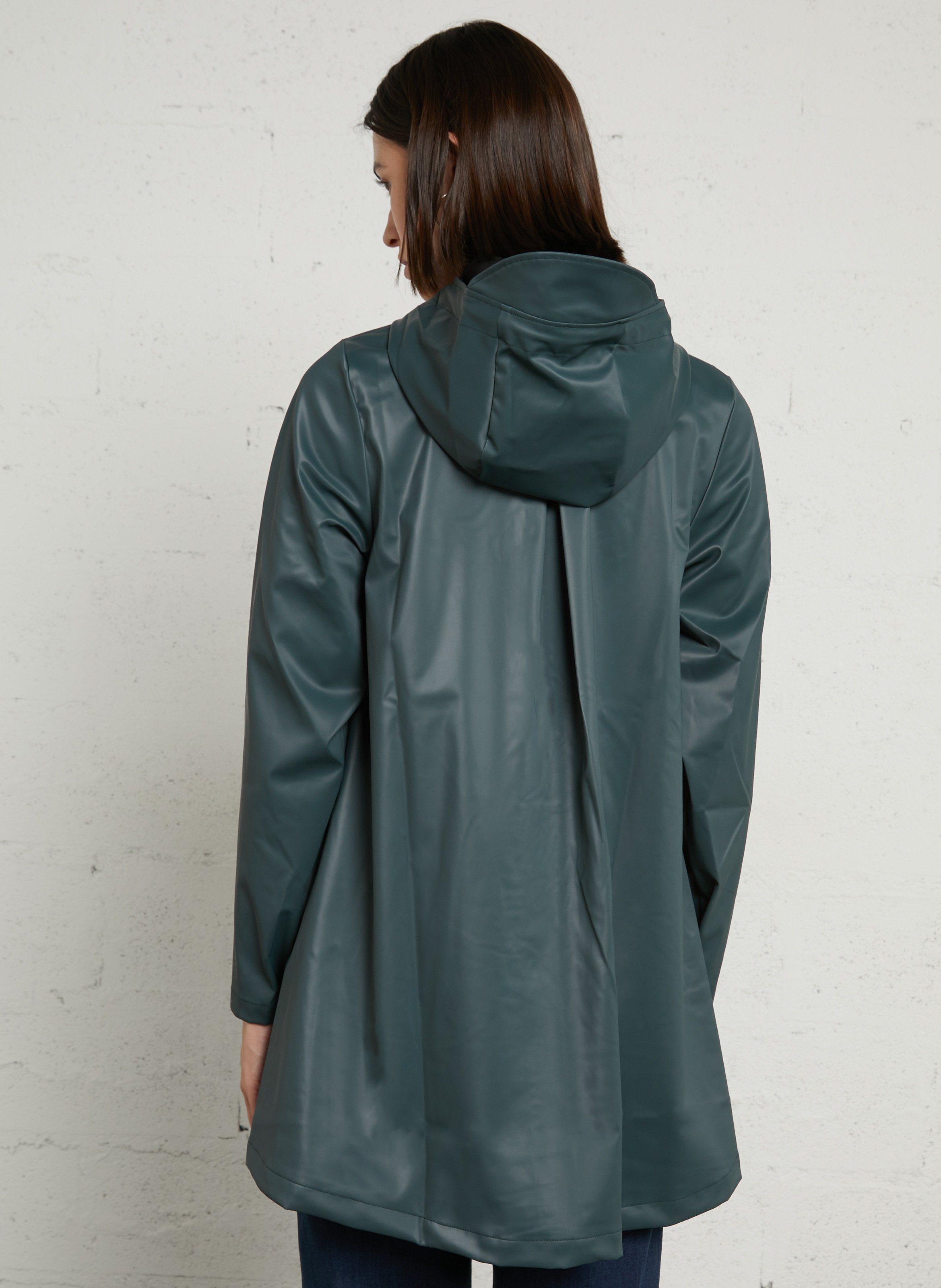 Imperméable droite à capuche RAINS Vert