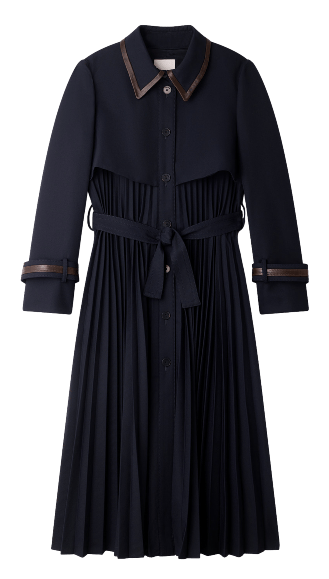 Fitted trench coat with classic collar SANDRO Blue