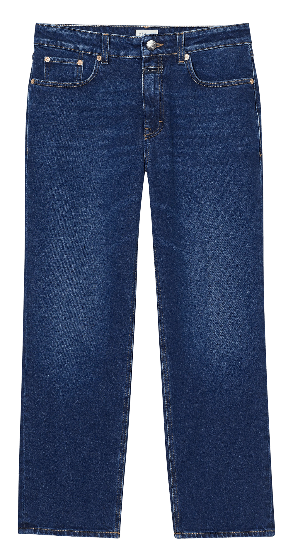 Cotton-blend straight-leg jeans CLOSED Blue