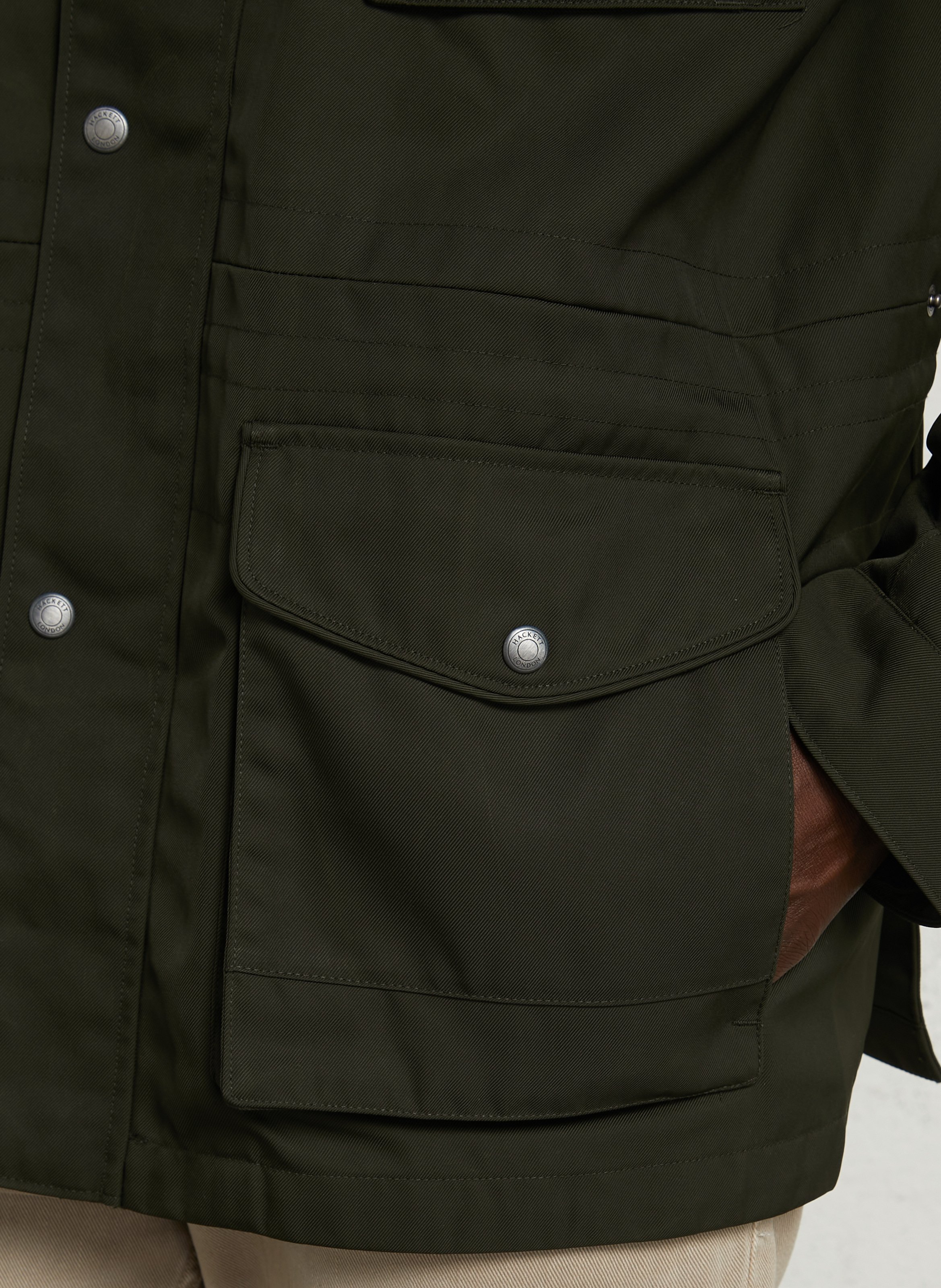 Gerader Stehkragen-Blouson HACKETT Grun