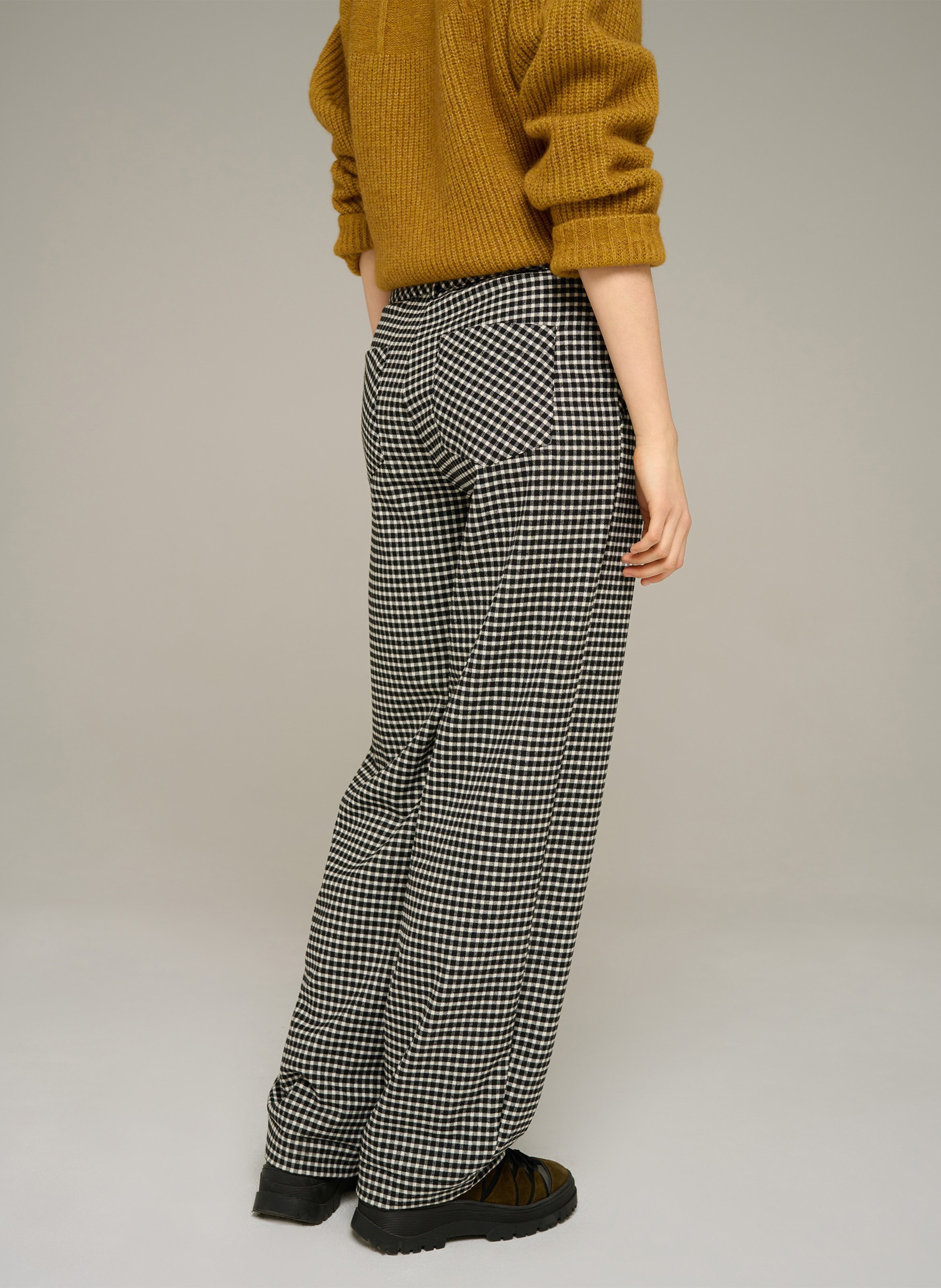 Pantalon droit à motifs COTELAC ACOTE Noir