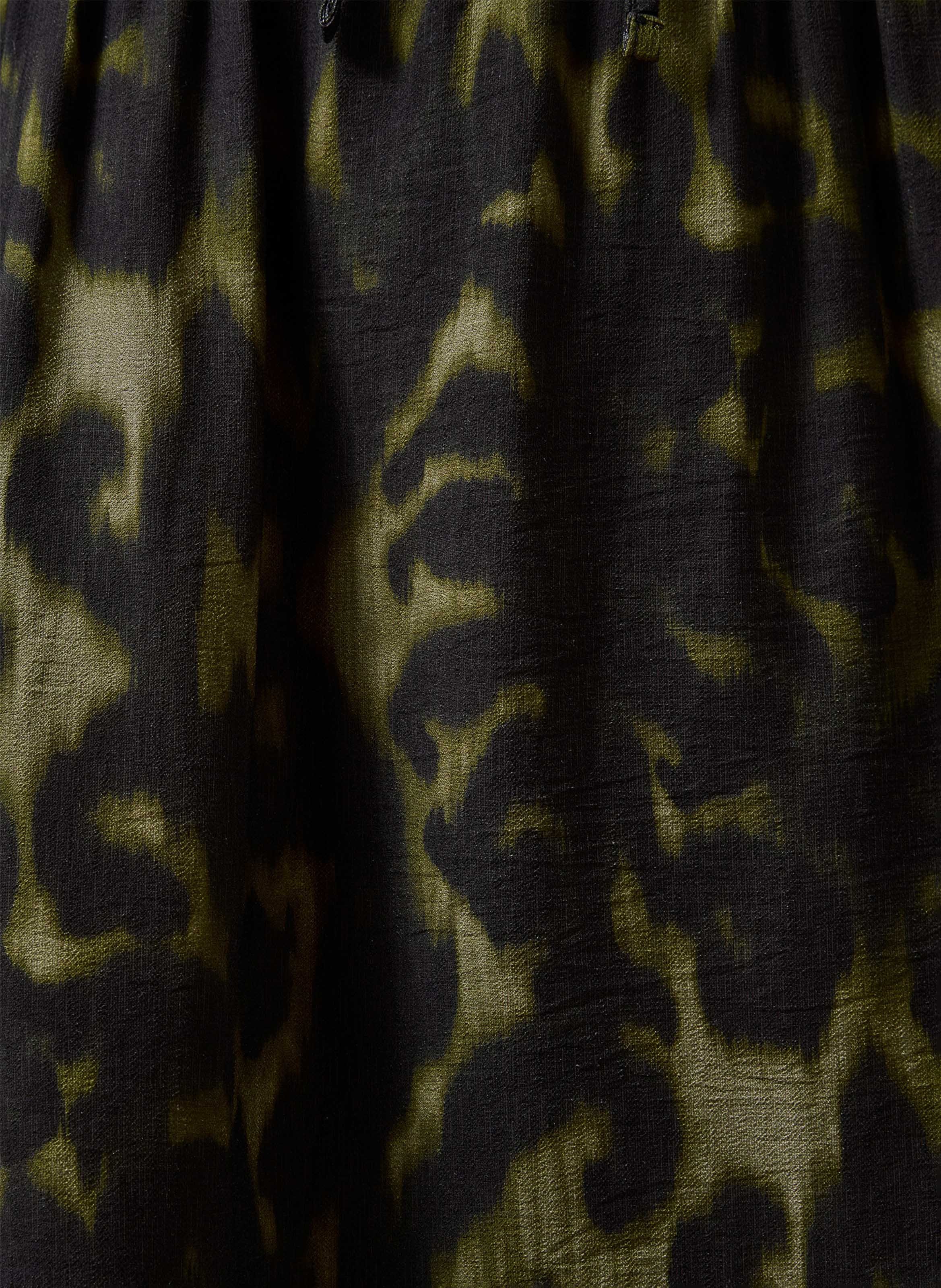 Long loose-fit printed dress LA FEE MARABOUTEE Green