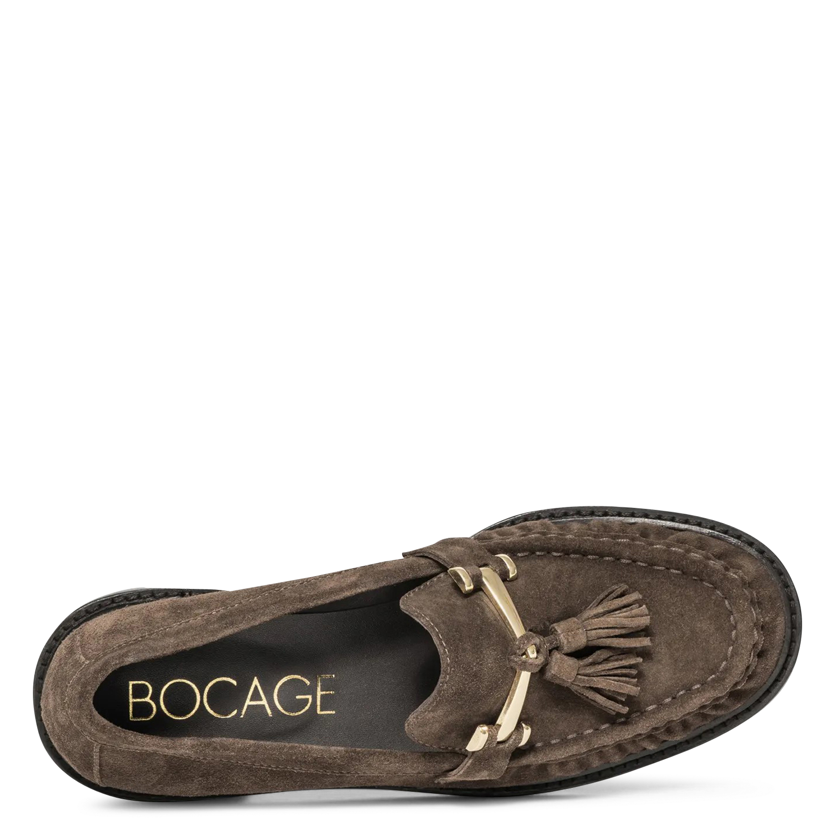 Leather loafers BOCAGE Green