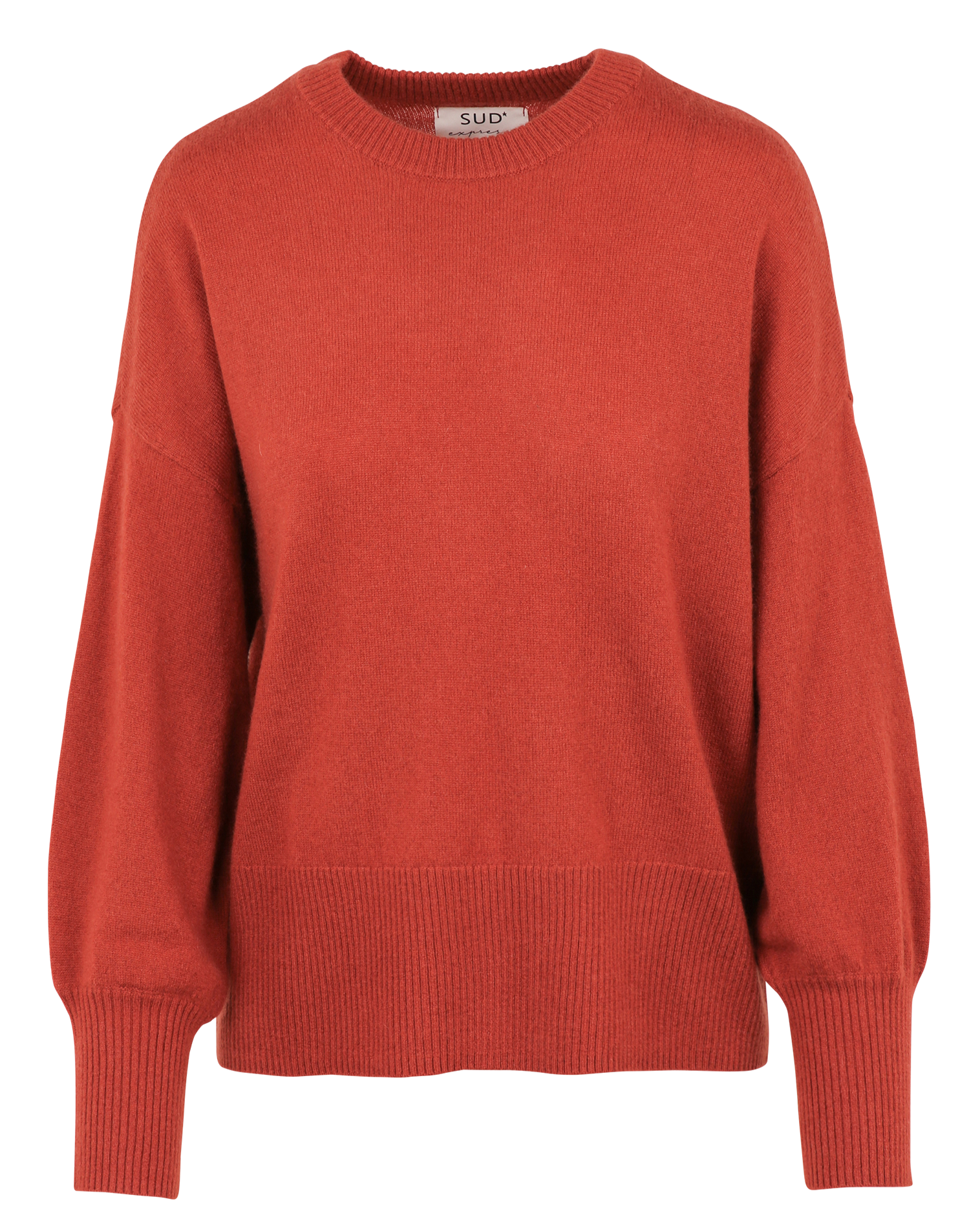 Pull ample col rond en cachemire SUD EXPRESS Marron