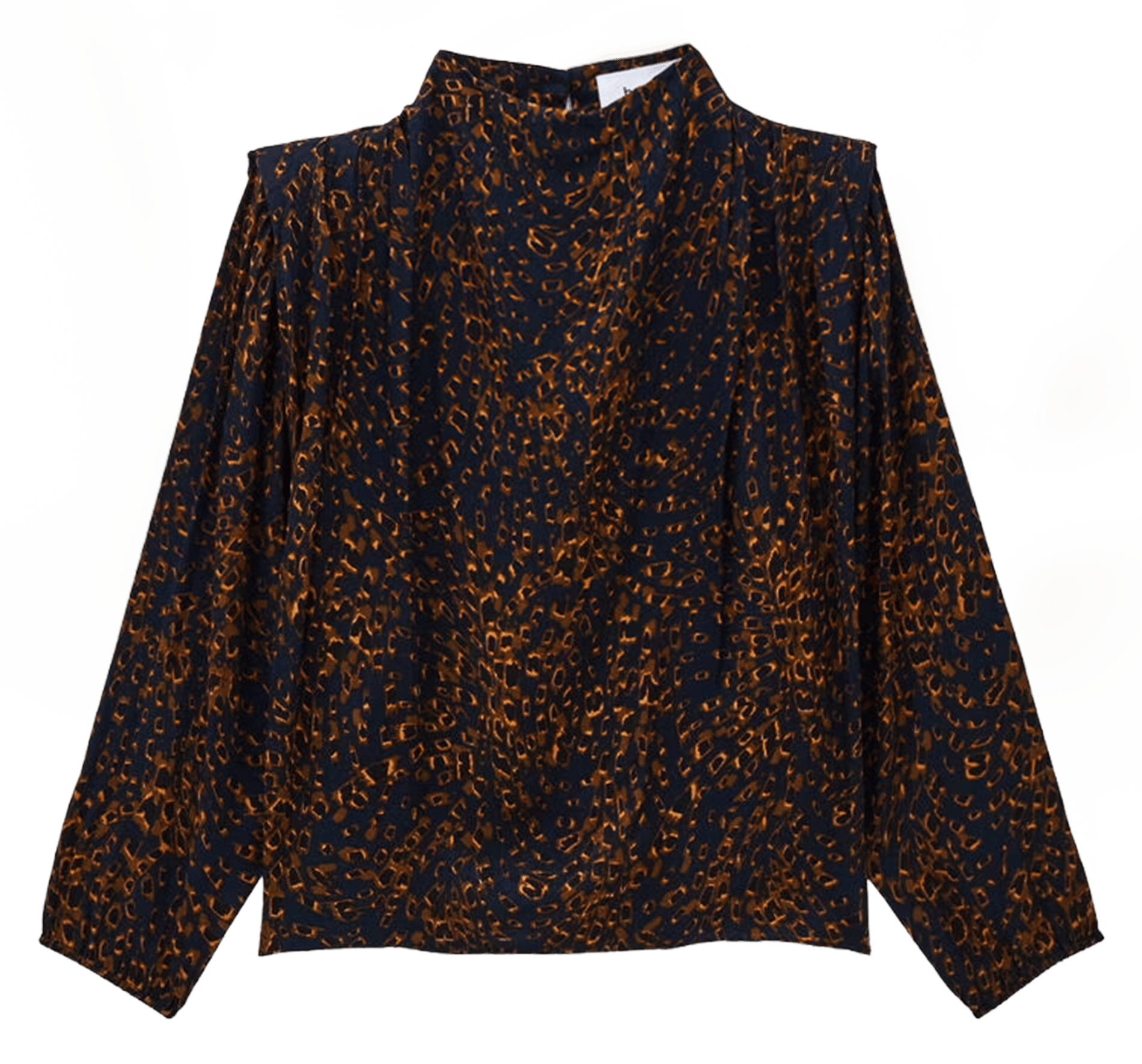 Bedruckte Bluse mit Stehkragen | Blau BA&SH Damen