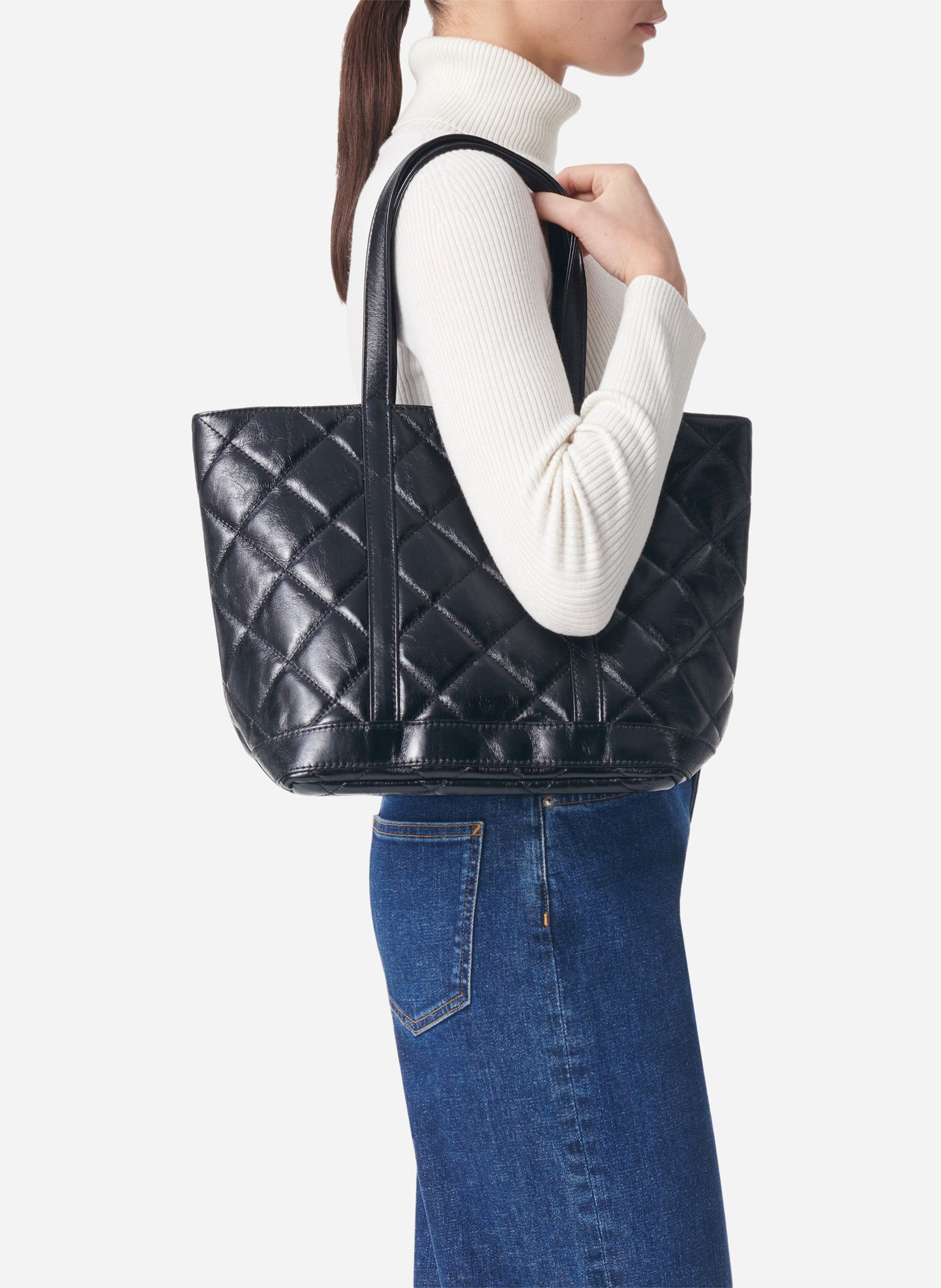 Gesteppte Ledertasche VANESSA BRUNO Schwarz