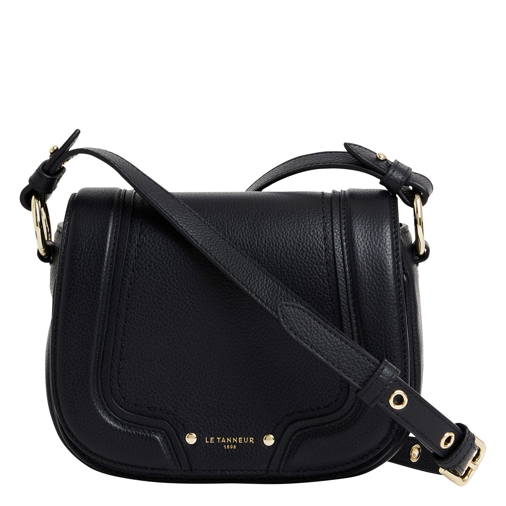 Sac bandoulière en cuir LE TANNEUR Noir