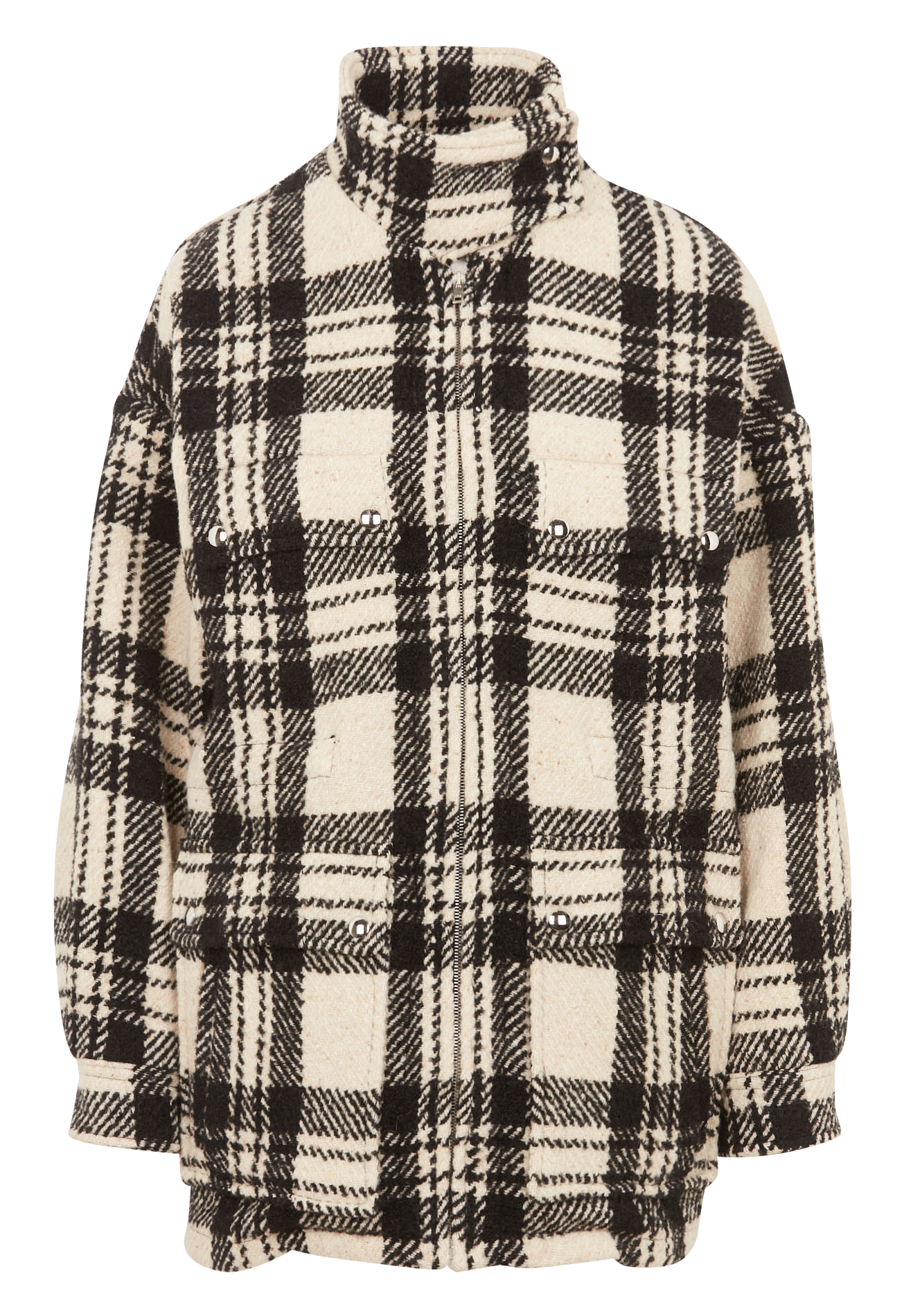 Manteau col montant en laine mélangée  IRO Noir