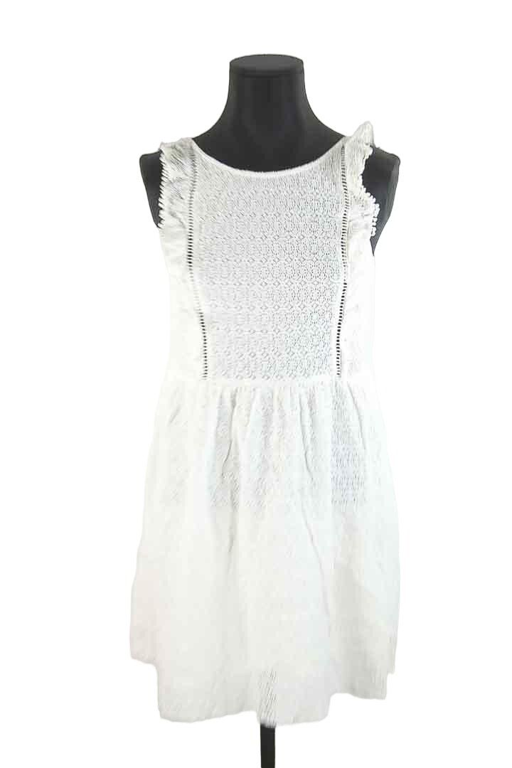 Robe En Dentelle Blanc Sezane Seconde Main Femme Place des