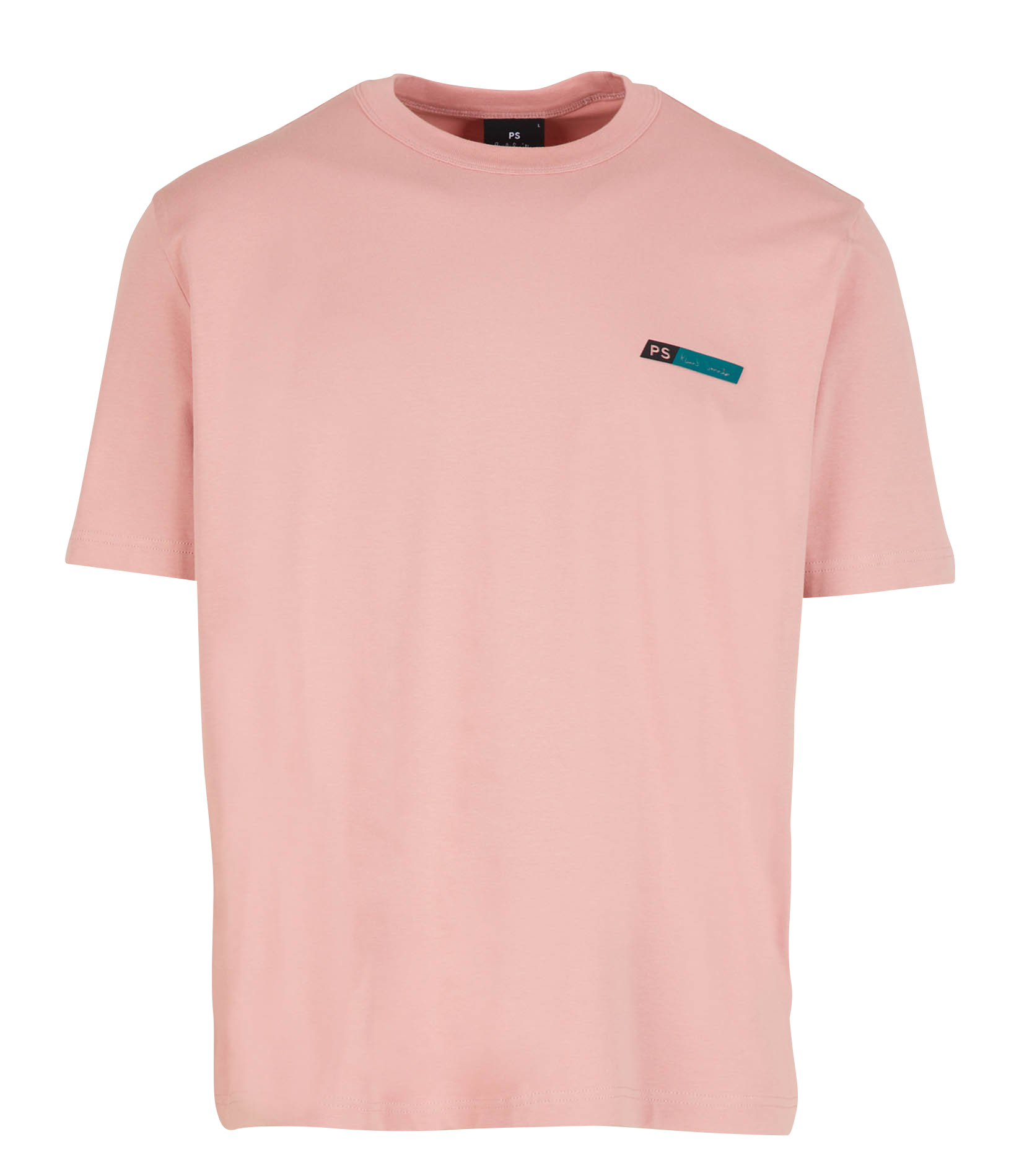 Straight round-neck screen-printed cotton-blend T-shirt PAUL SMITH Pink