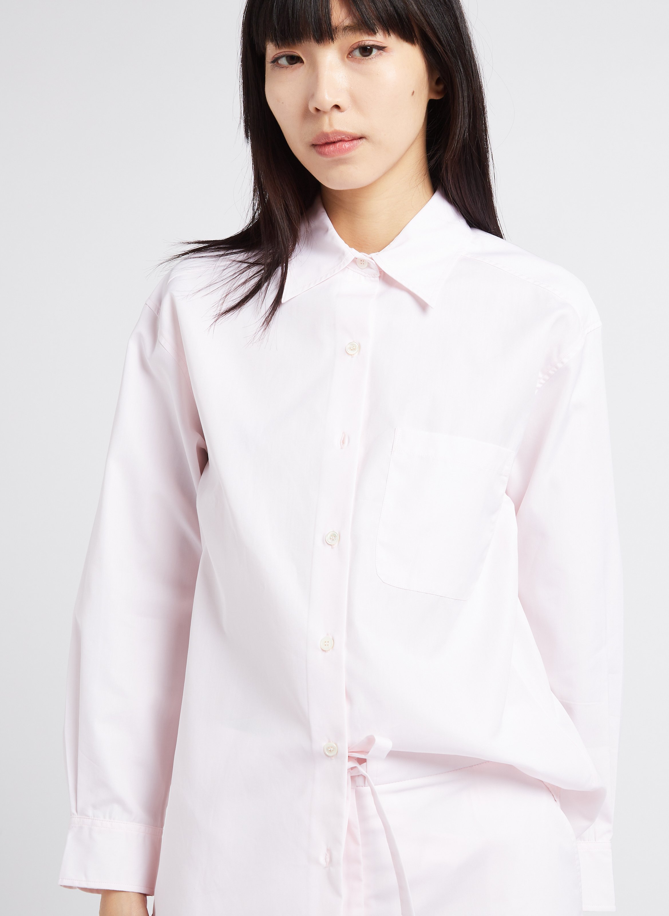 Chemise ample col classique en coton PAUL AND JOE Rose