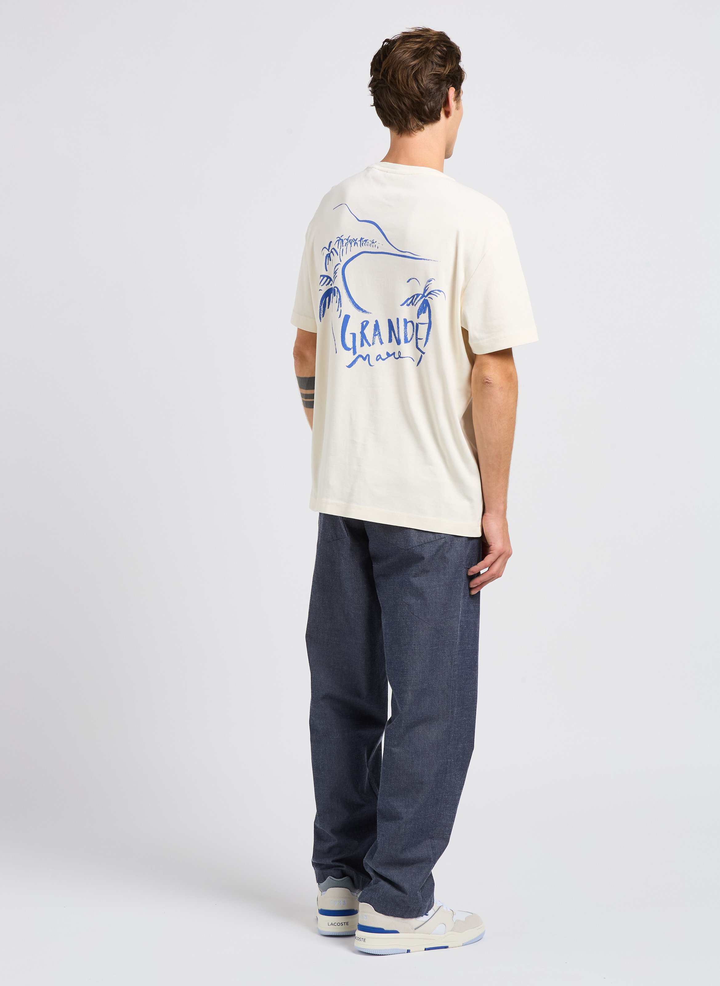 Pantalon droit en coton bio KNOWLEDGE COTTON APPAREL Bleu
