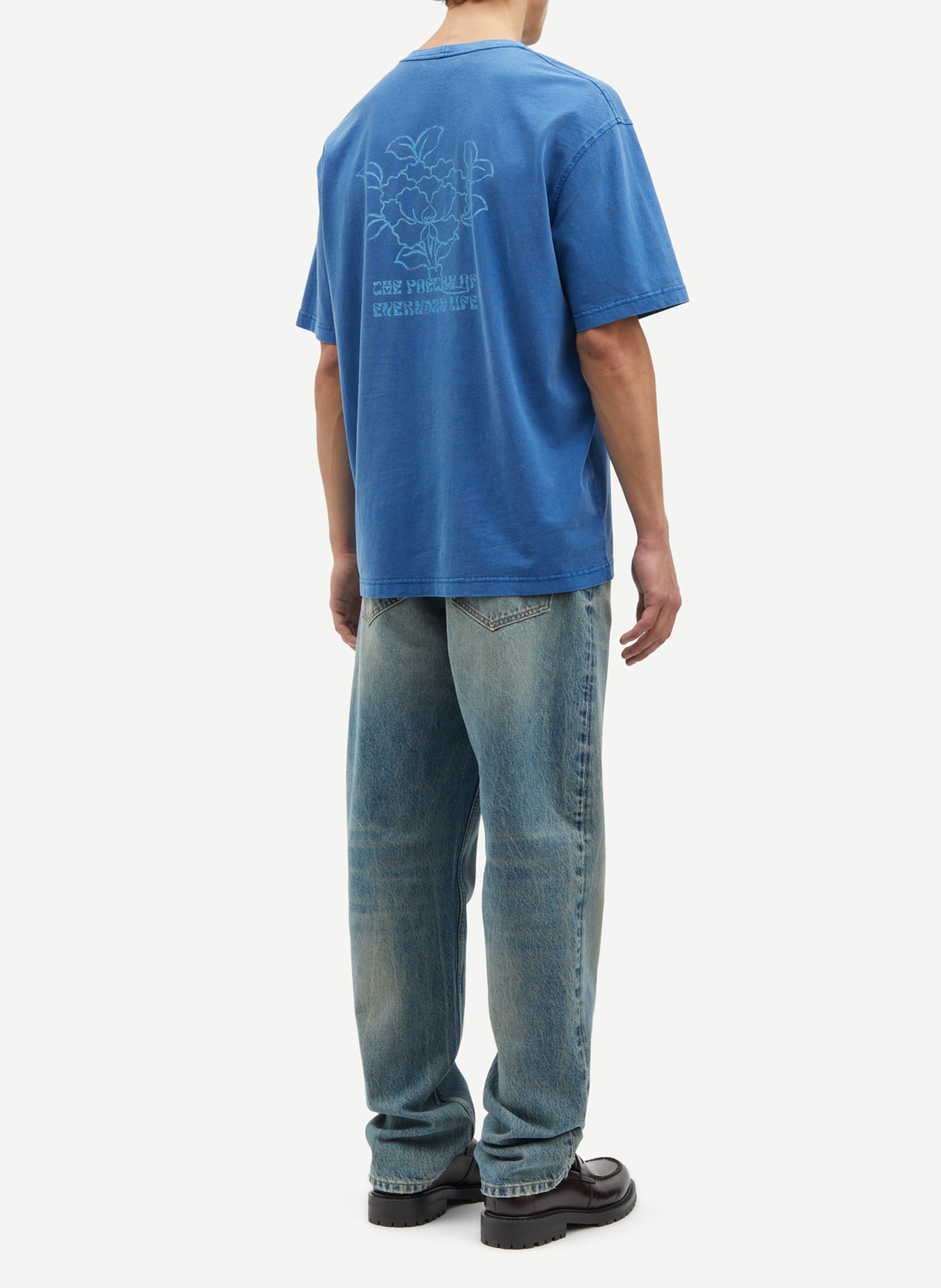 Short-sleeved printed cotton T-shirt SAMSOE SAMSOE White