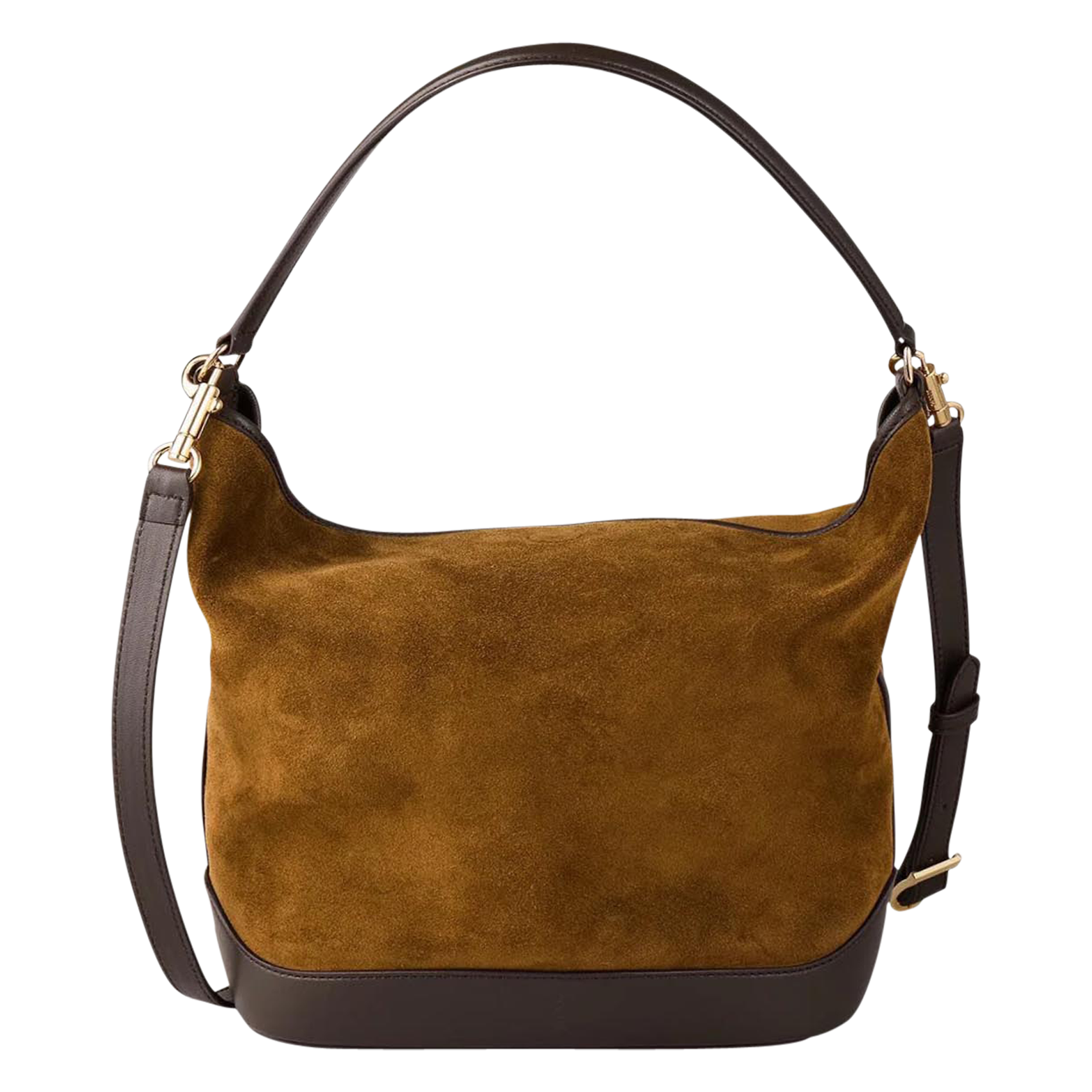 Sac seau bandoulière en cuir velours SANDRO Beige