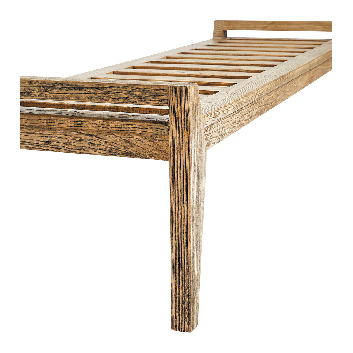 Beige Linen Blend Bench and Mattress BLANC D'IVOIRE Beige