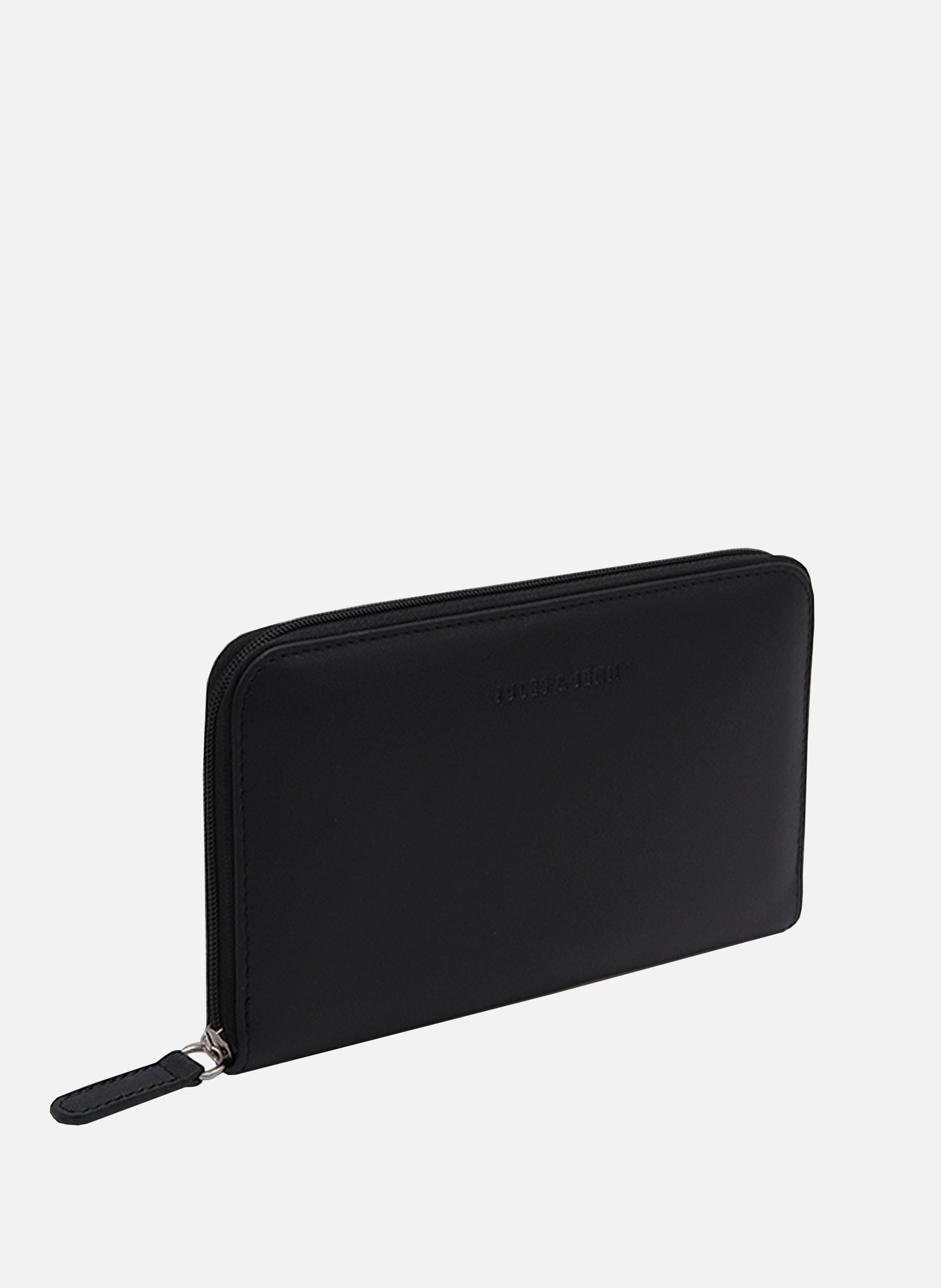 Leather multi-compartment wallet JULES & JENN Black