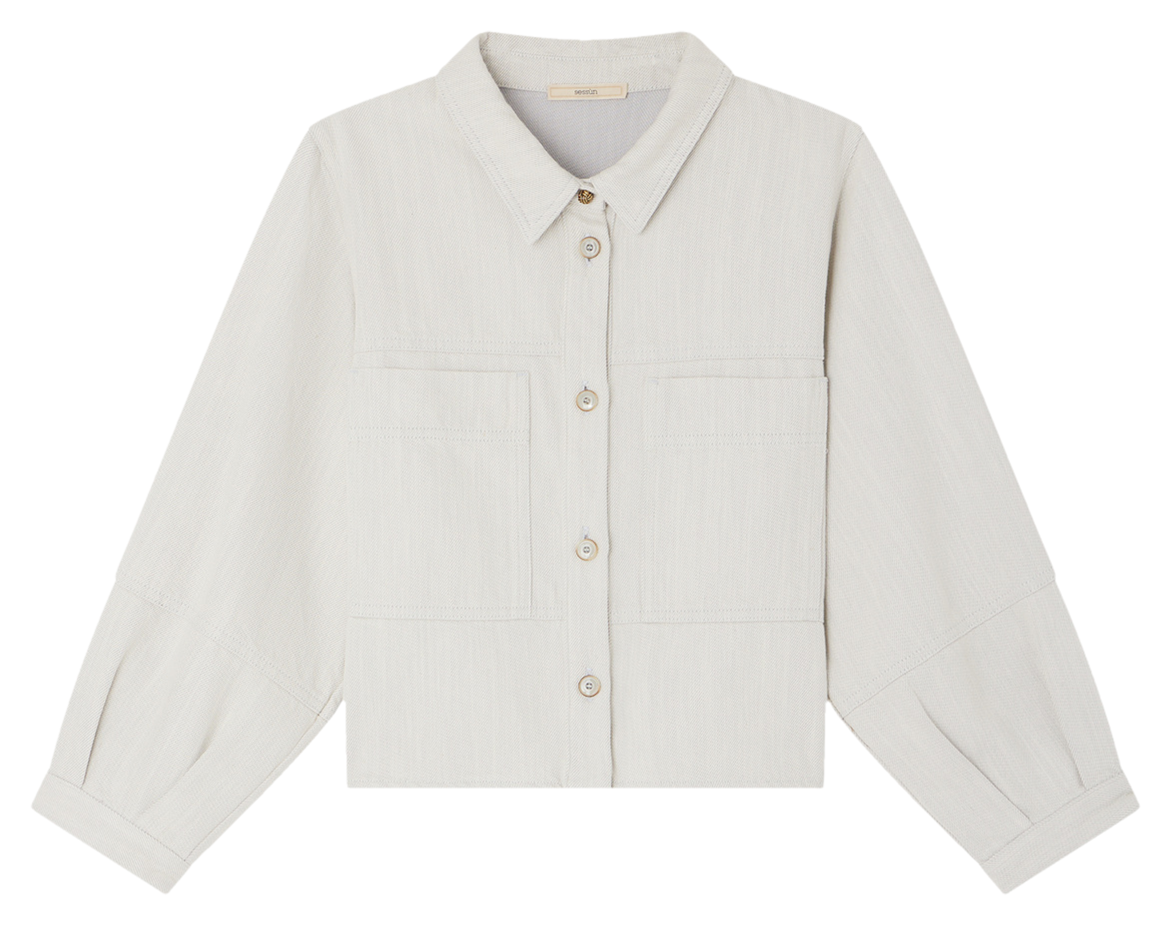 Veste col classique en jean SESSUN Bleu